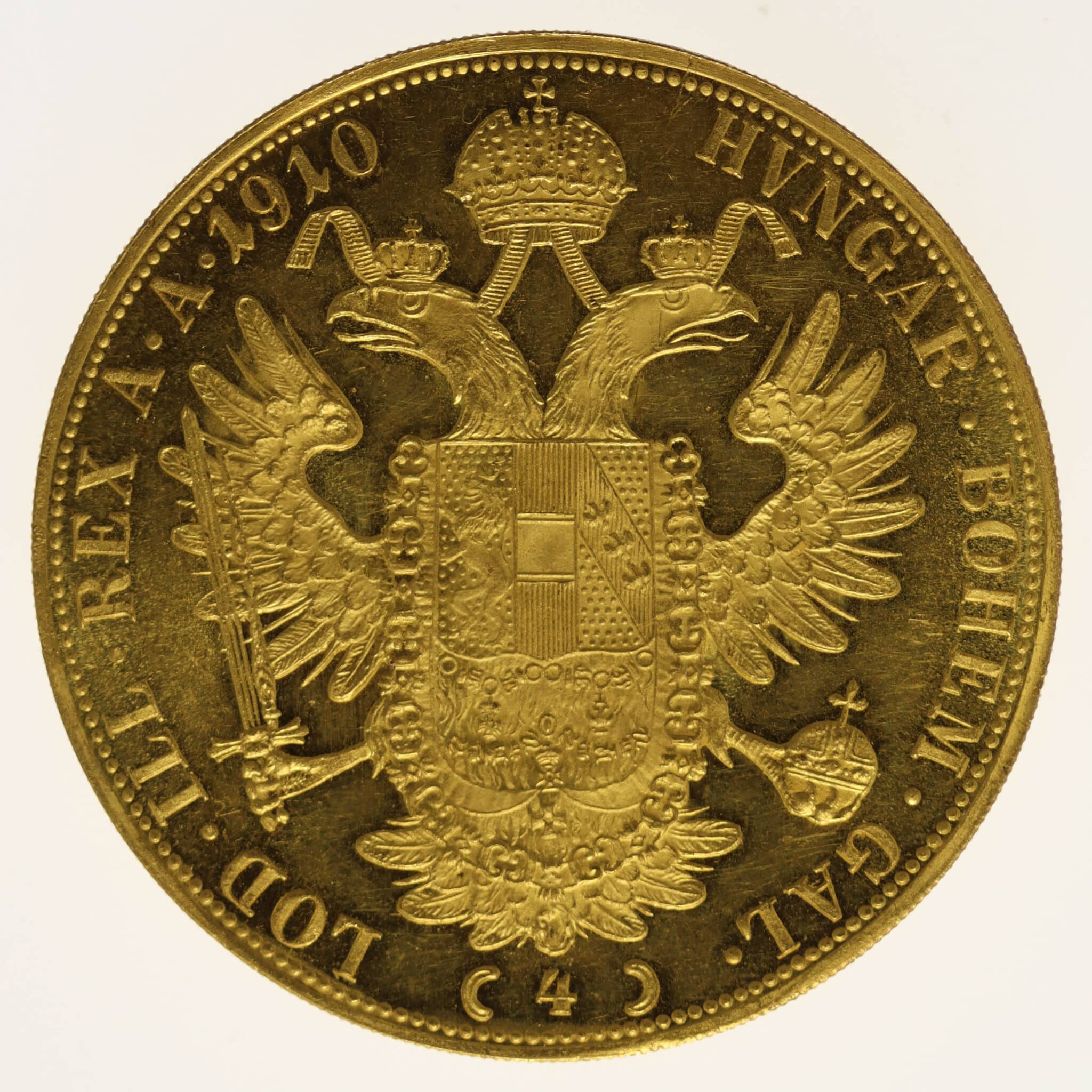 Österreich Kaiserreich Franz Joseph I. 4 Dukaten 1910