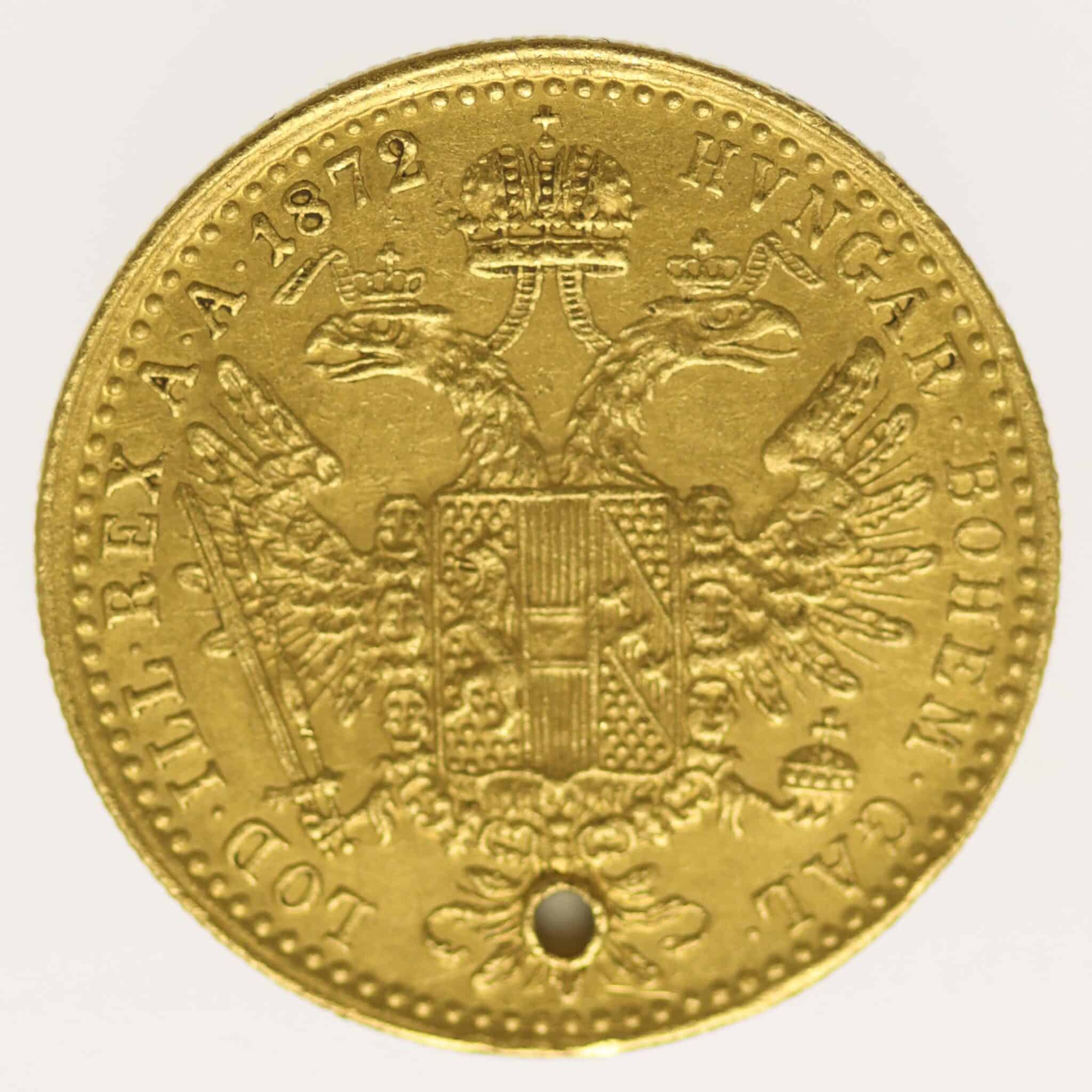 Österreich Kaiserreich Franz Joseph I. Dukat 1872