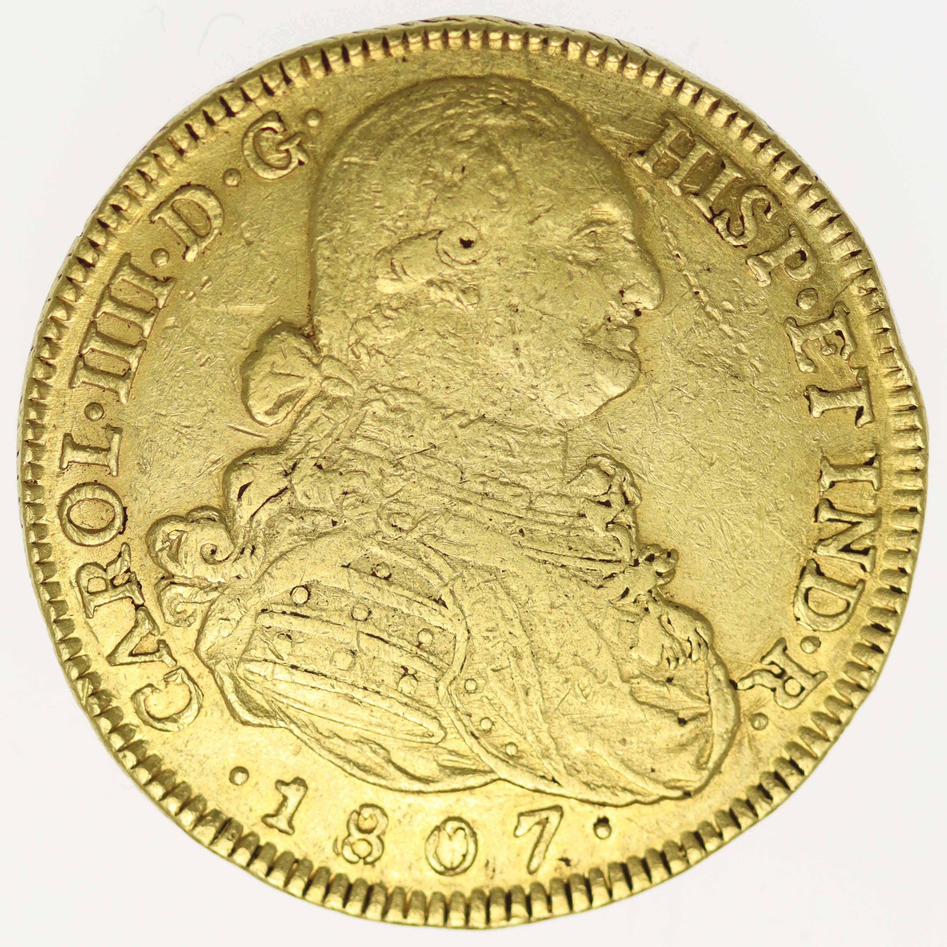 Kolumbien Carlos IV. 8 Escudos 1807 NR
