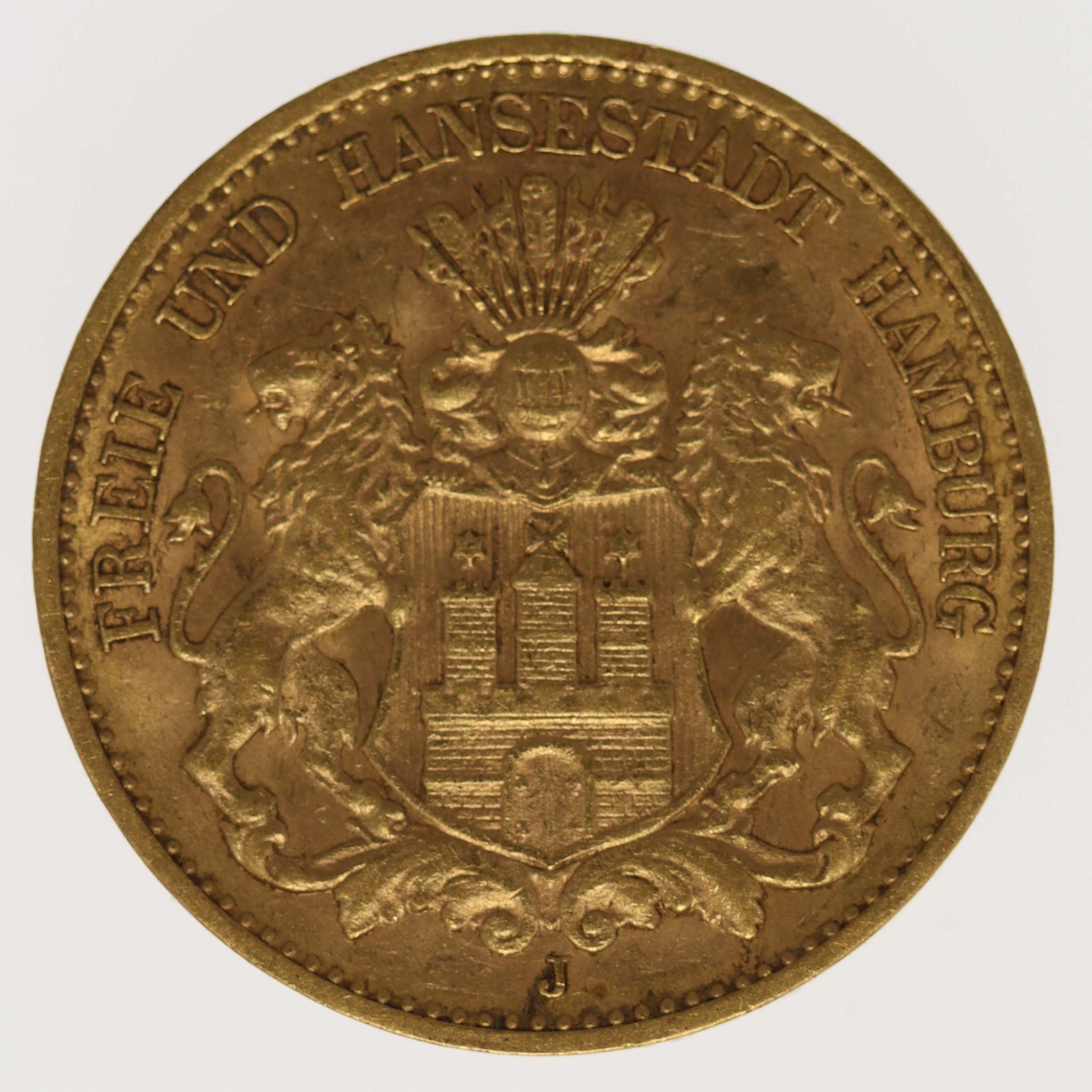 Hamburg 10 Mark 1910