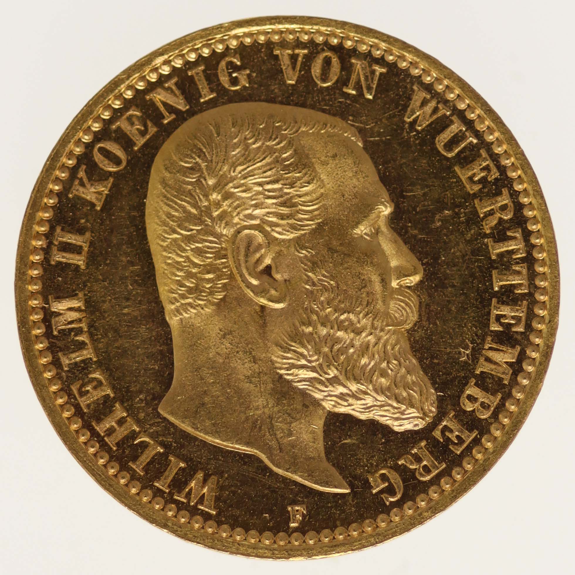 Württemberg Wilhelm II. 10 Mark 1898