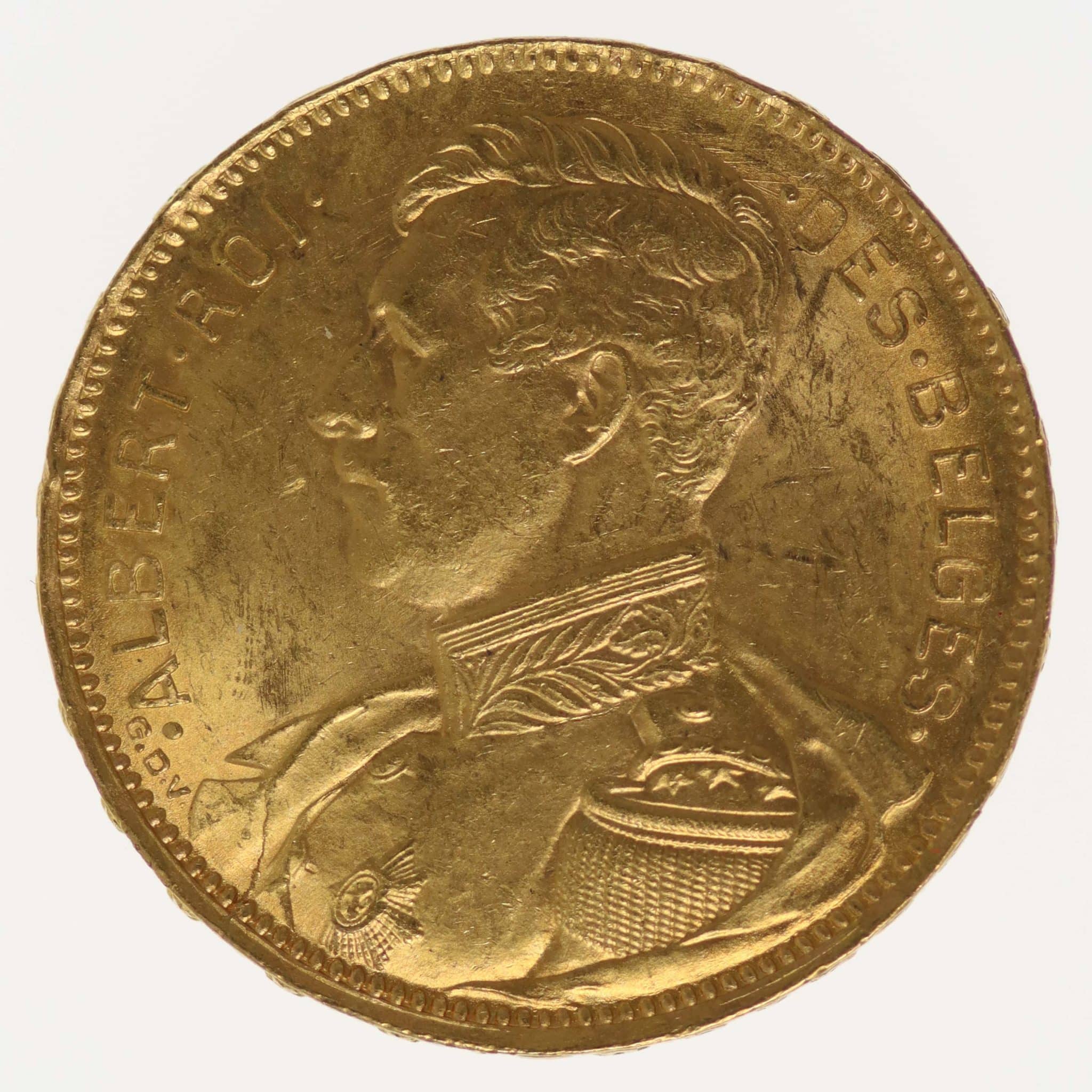Belgien Albert 20 Francs 1914