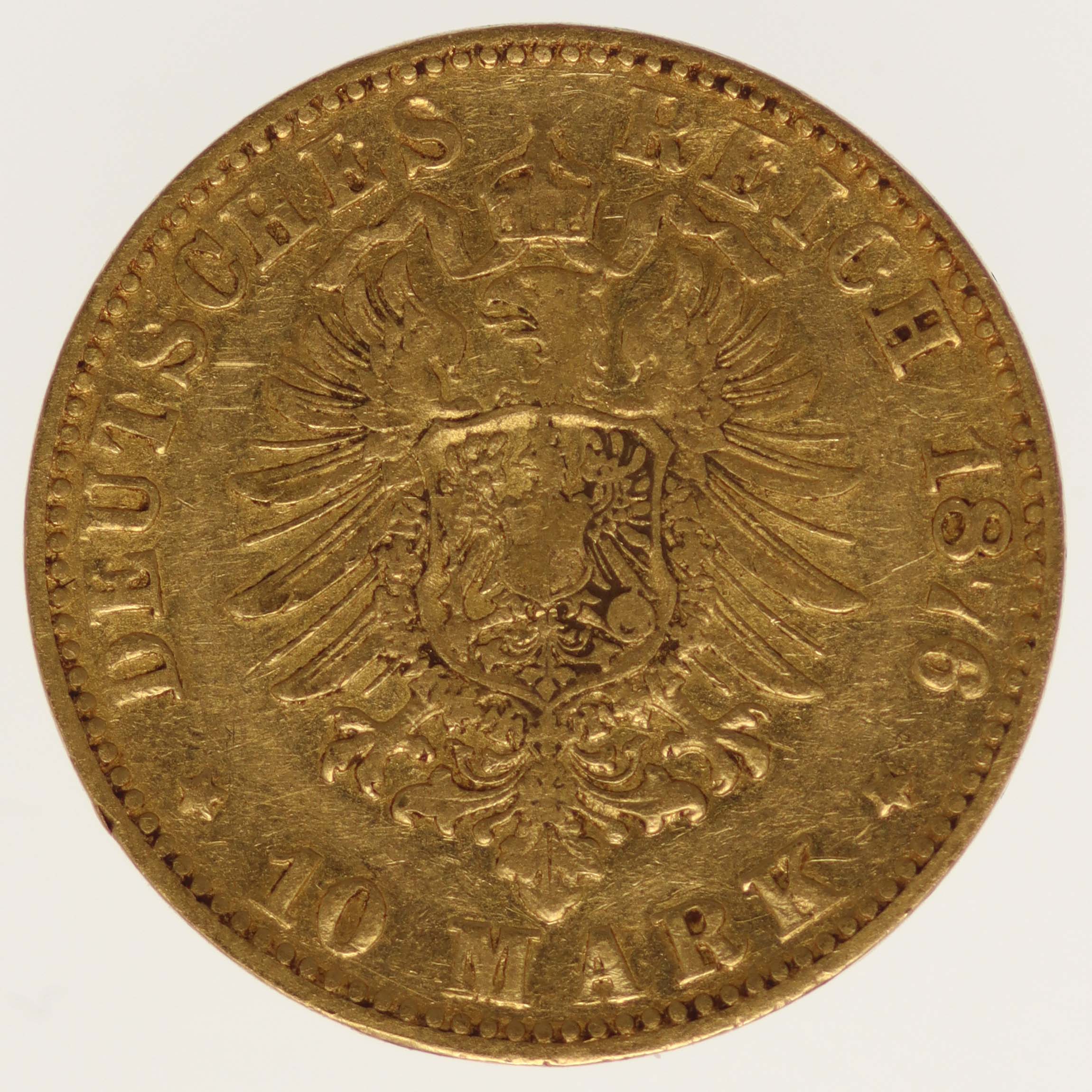 Hessen Ludwig III. 10 Mark 1876 H