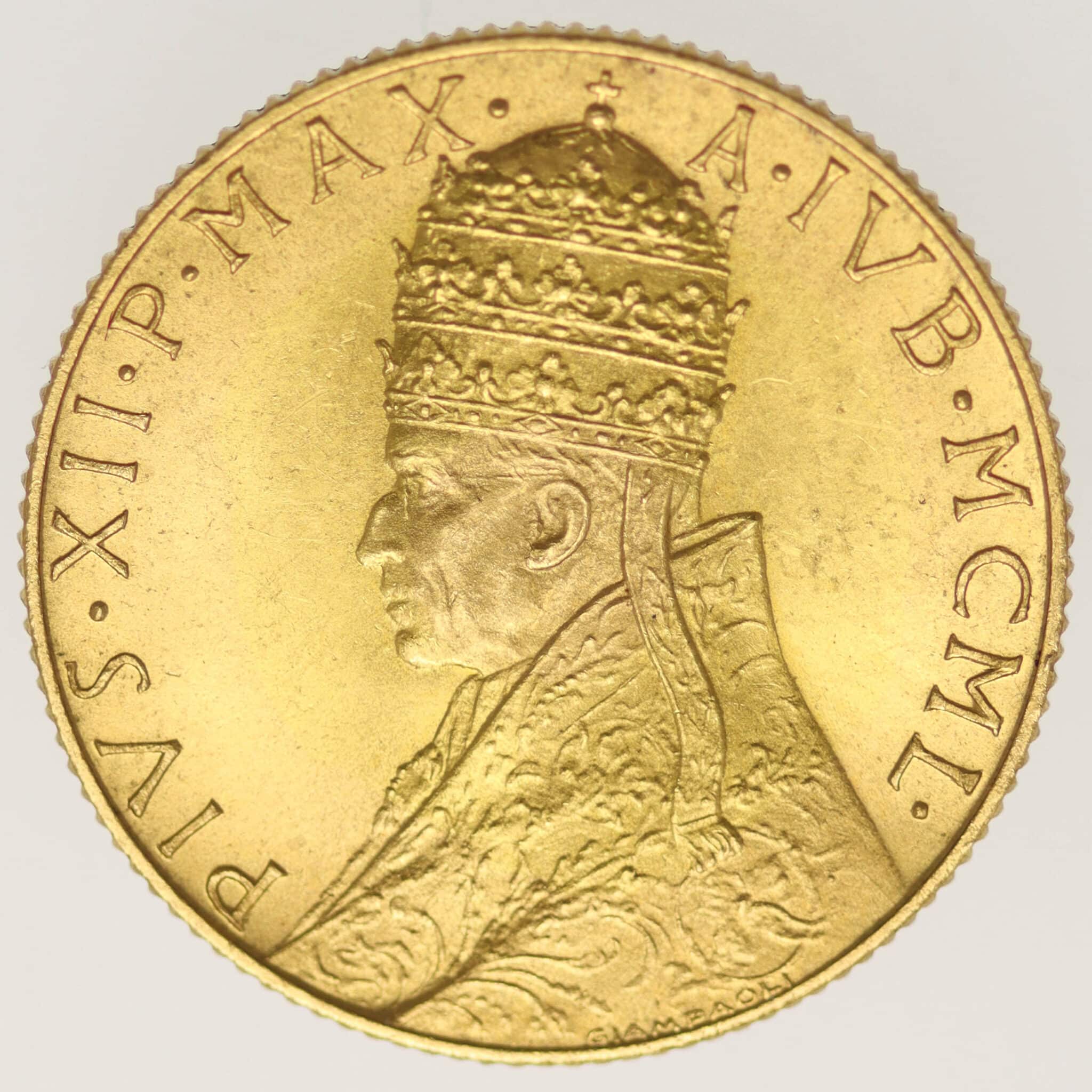 Vatikan Pius XII. 100 Lire 1950