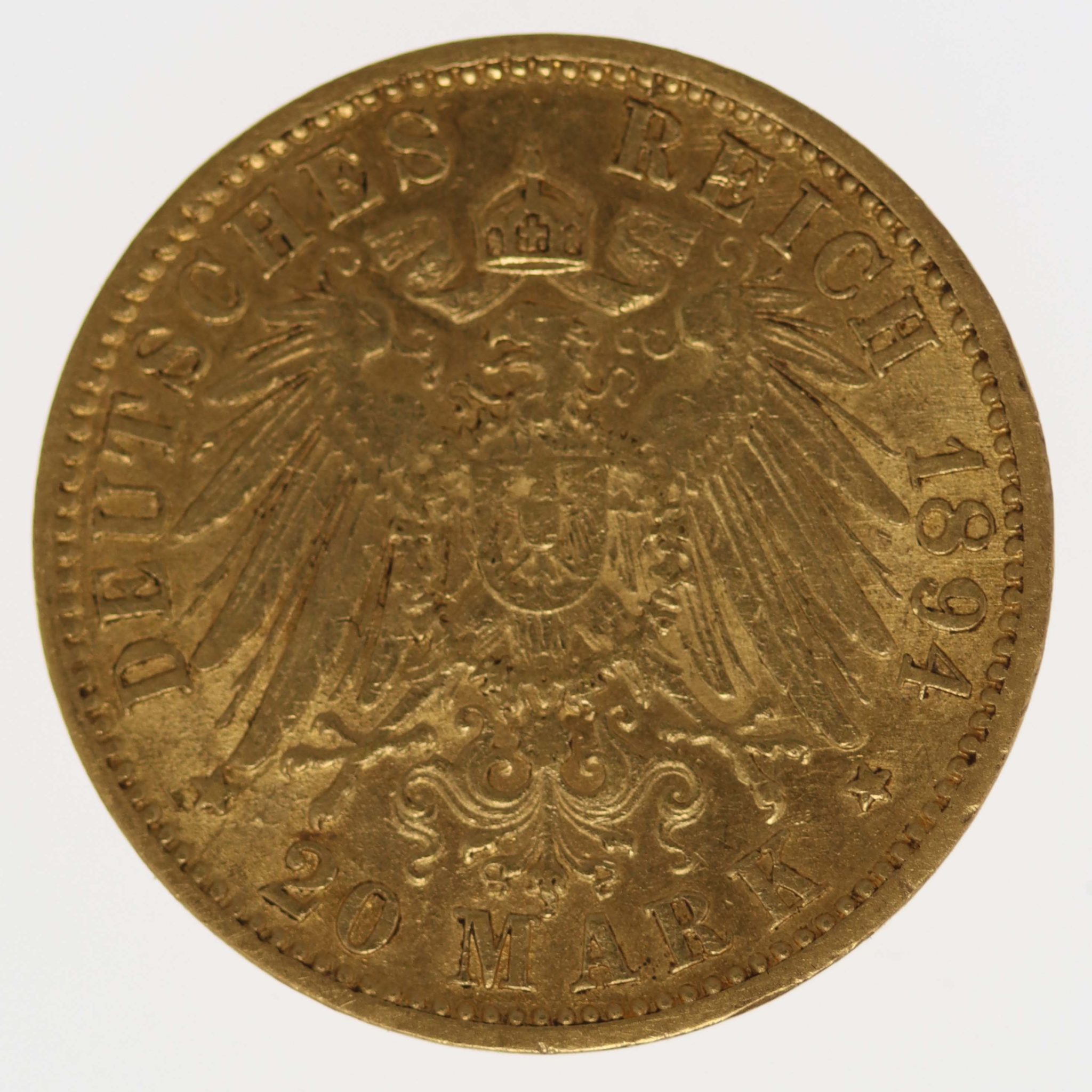 Baden Friedrich I. 20 Mark 1894