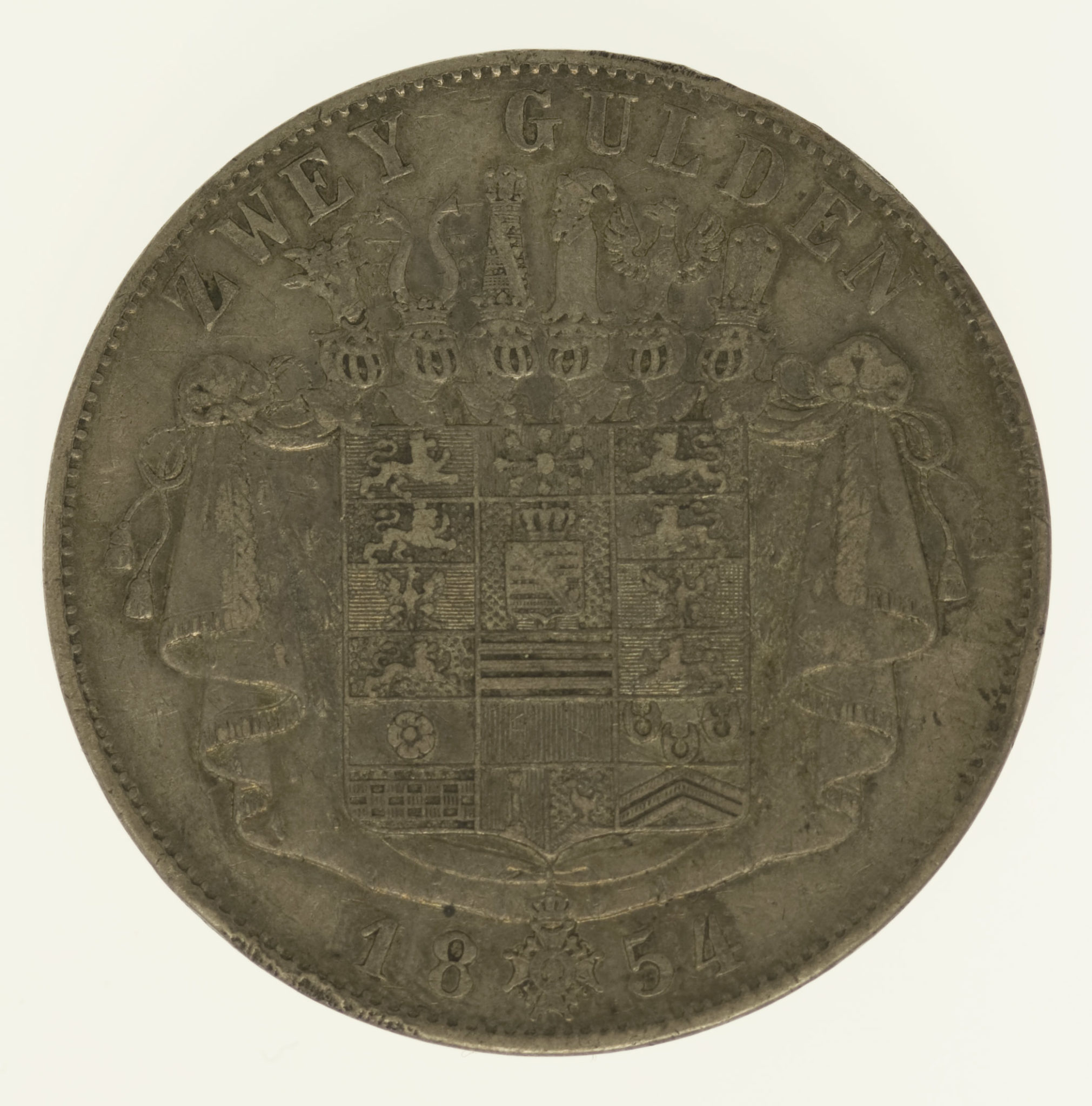 Sachsen Meiningen Bernhard Erich Freund 2 Gulden 1854