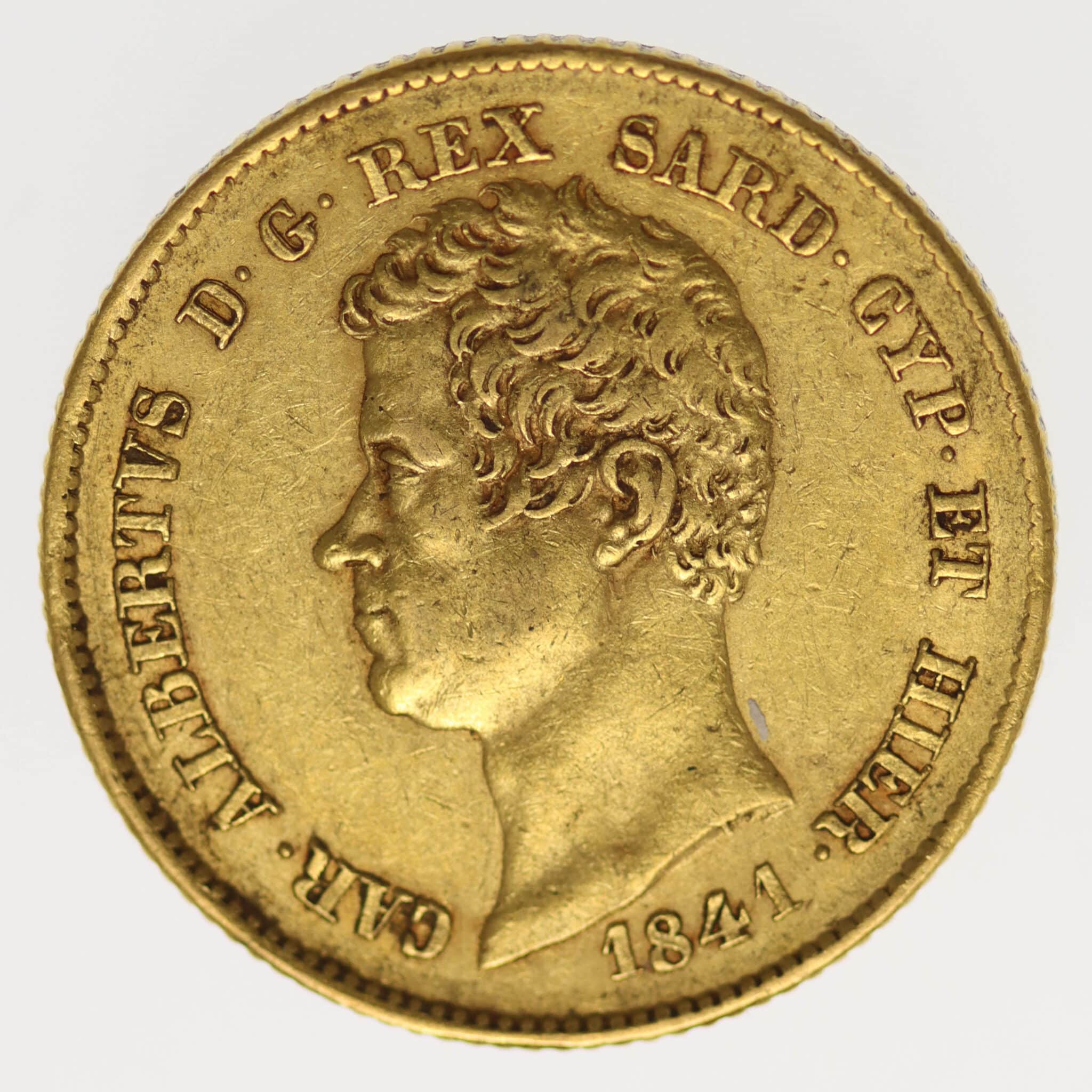 Italien Sardinien Karl Albert 20 Lire 1841