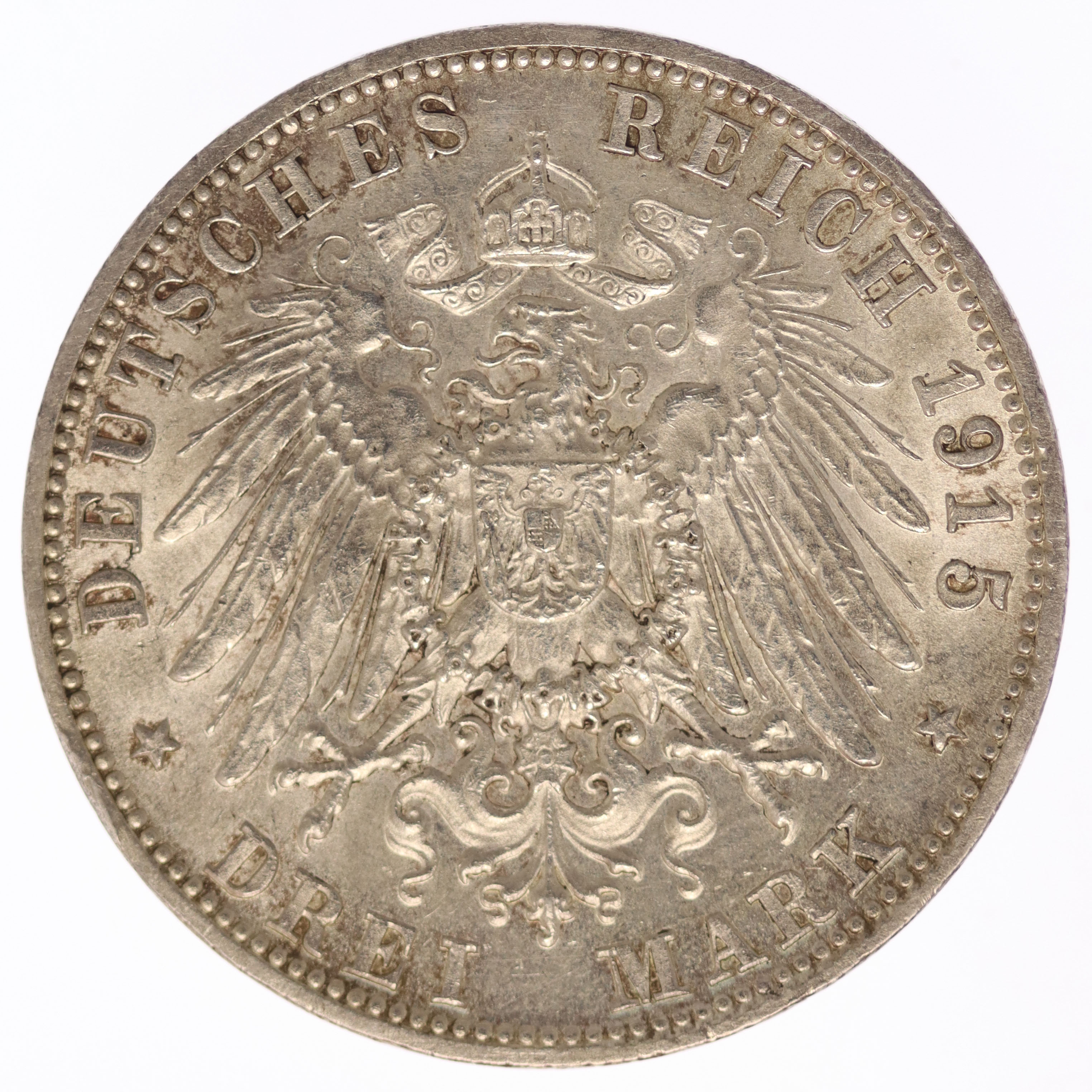Sachsen Meiningen Georg II. 3 Mark 1915