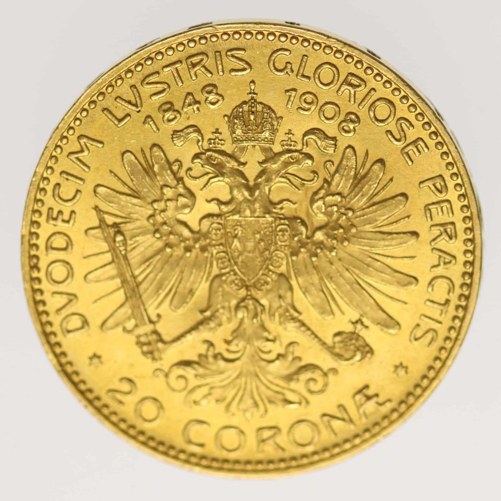 Österreich Kaiserreich Franz Joseph I. 20 Kronen 1908