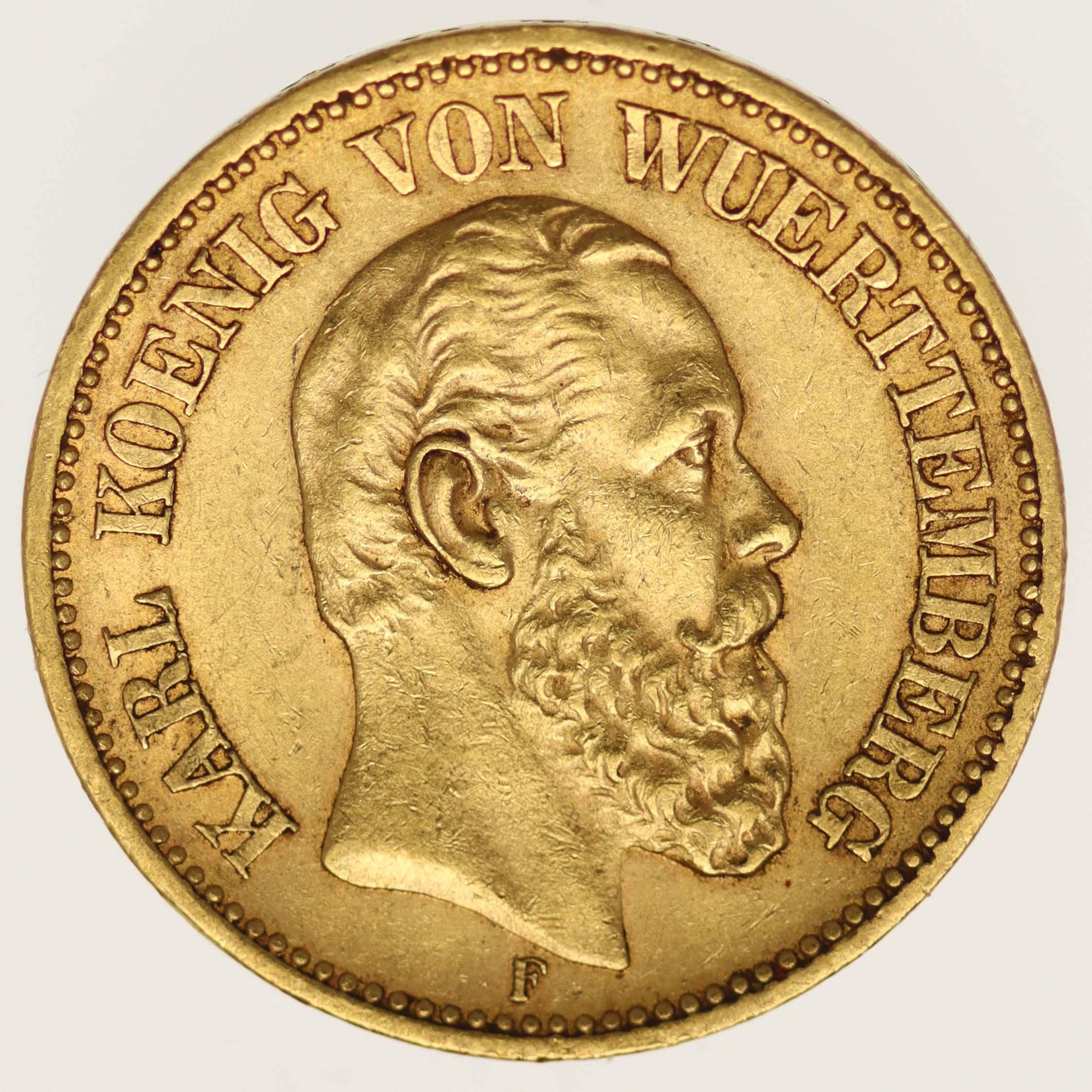 Württemberg Karl 20 Mark 1876