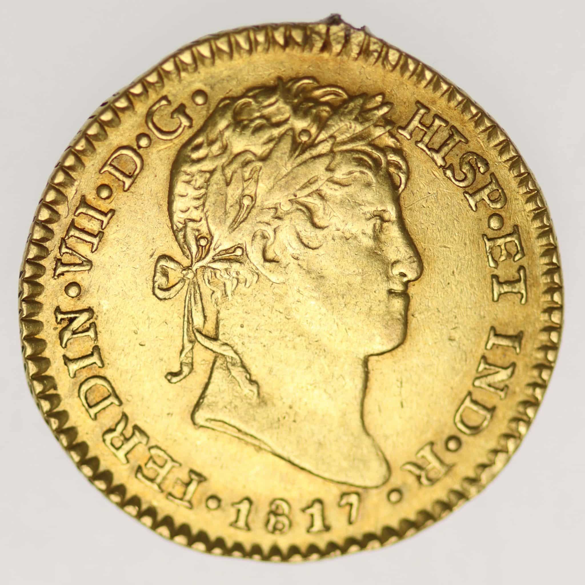 Guatemala Fernando VII Escudo 1817 NG M