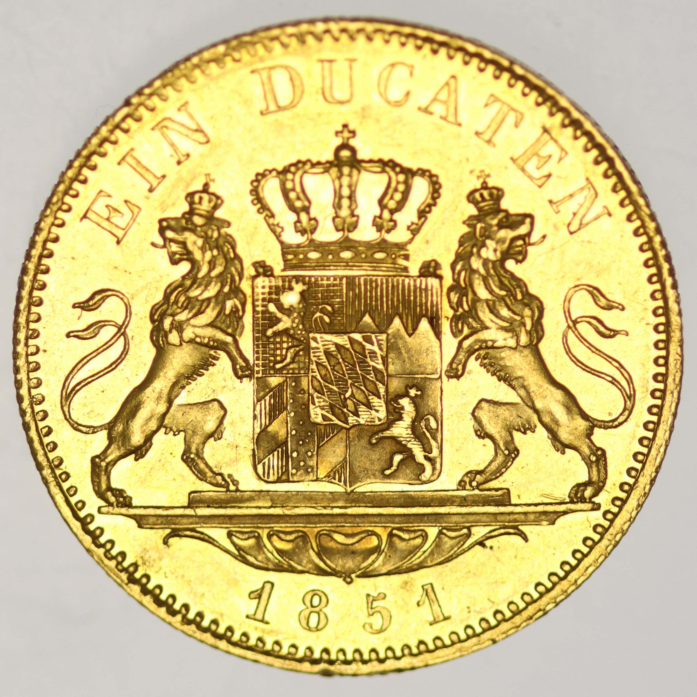 Bayern Maximilian II. Dukat 1851