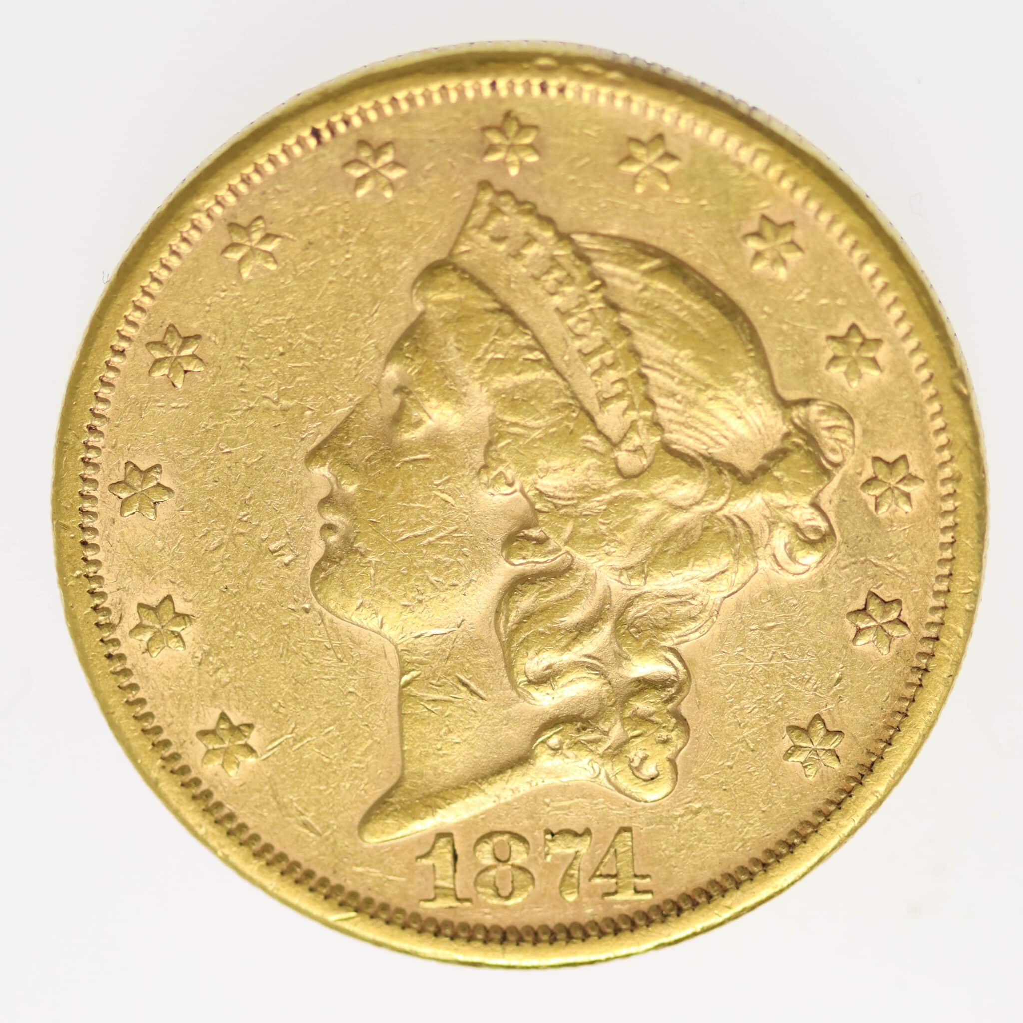 USA 20 Dollars 1874 S Liberty / Kopf
