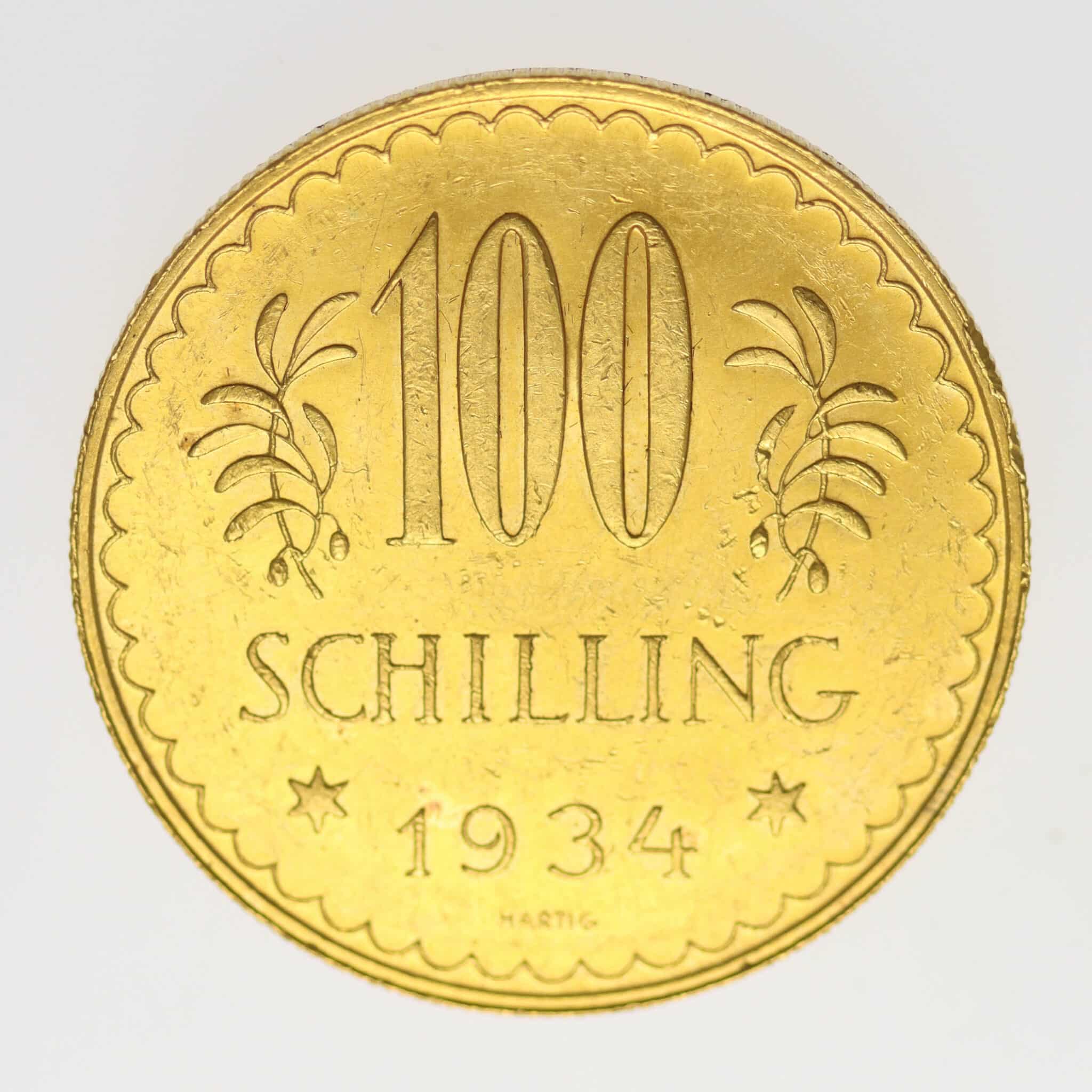 Österreich Republik 100 Schilling 1934