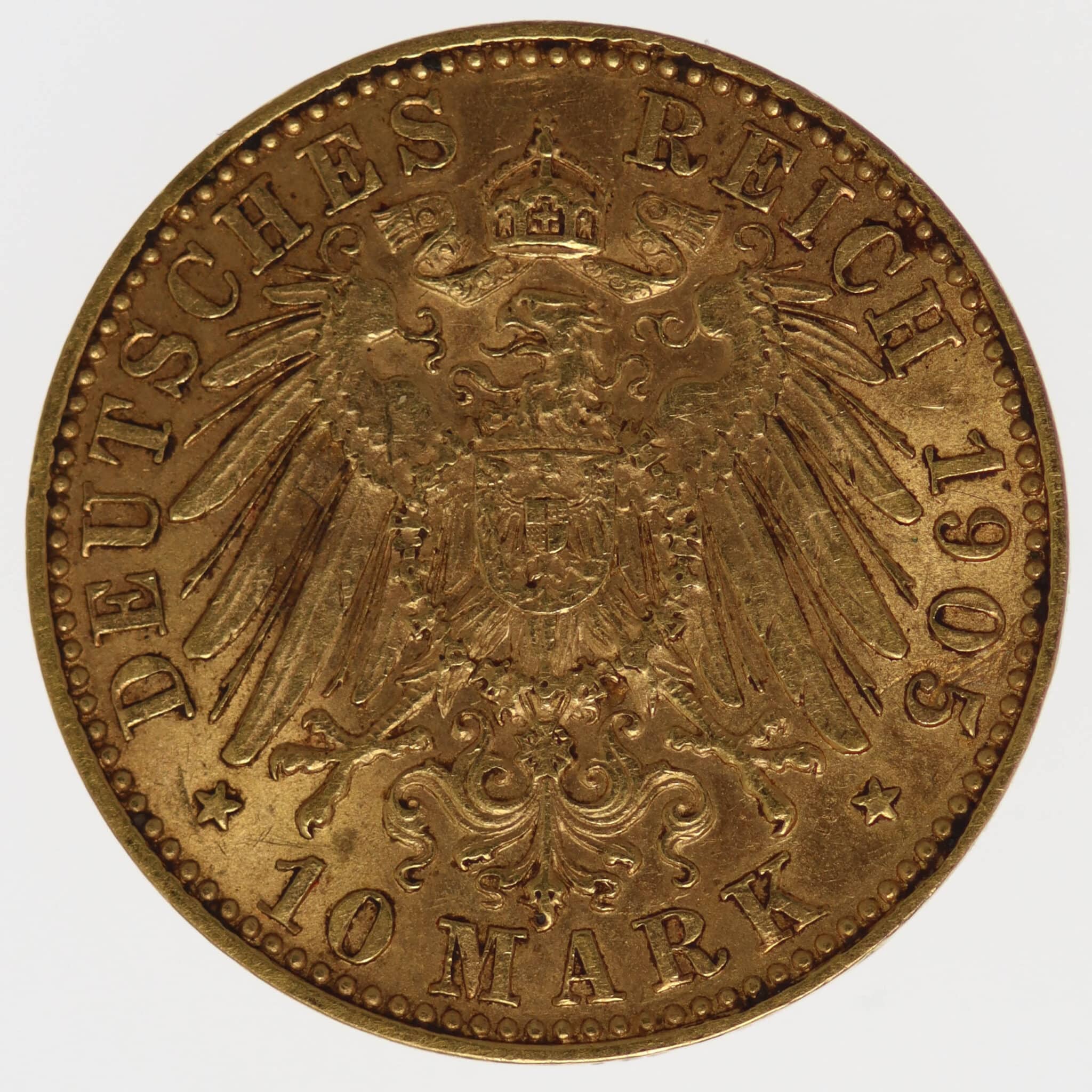 Sachsen Friedrich August 10 Mark 1905