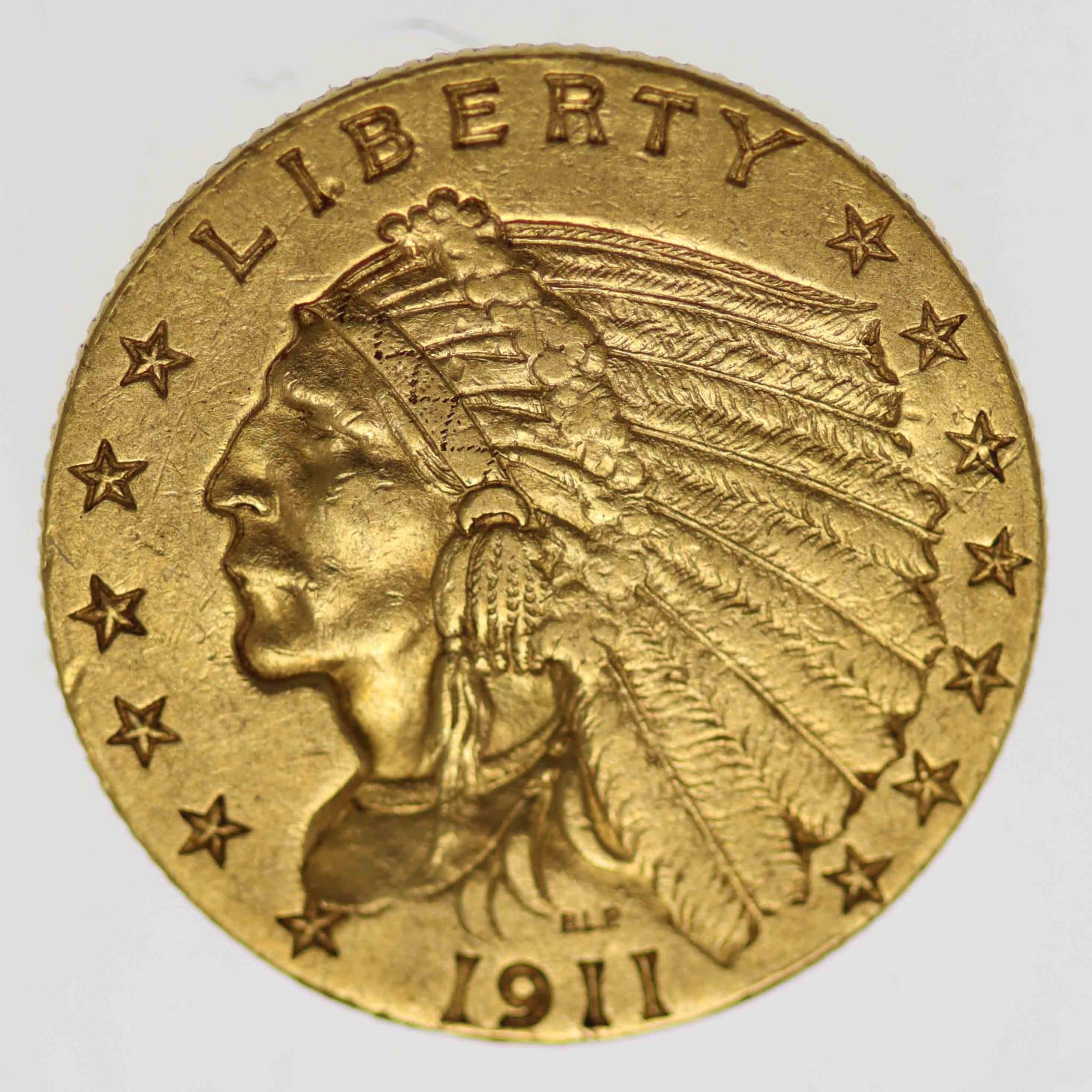 USA 2,5 Dollars 1911 Indianer