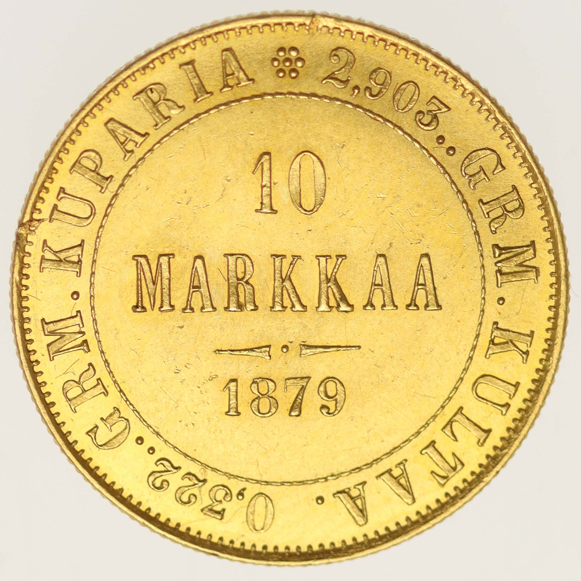 Finnland Alexander II. 10 Markkaa 1879