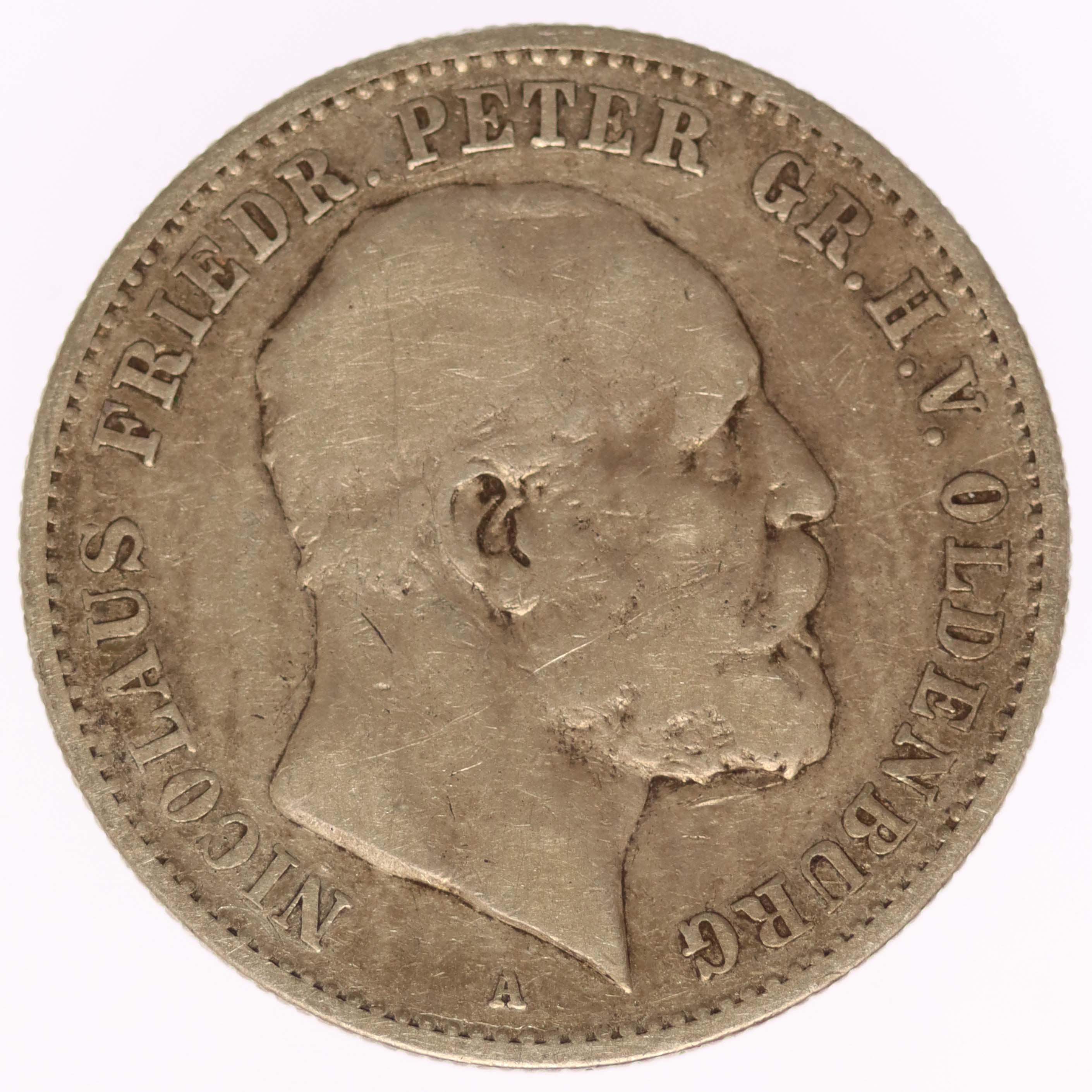 Oldenburg Nicolaus Friedrich Peter 2 Mark 1891 A