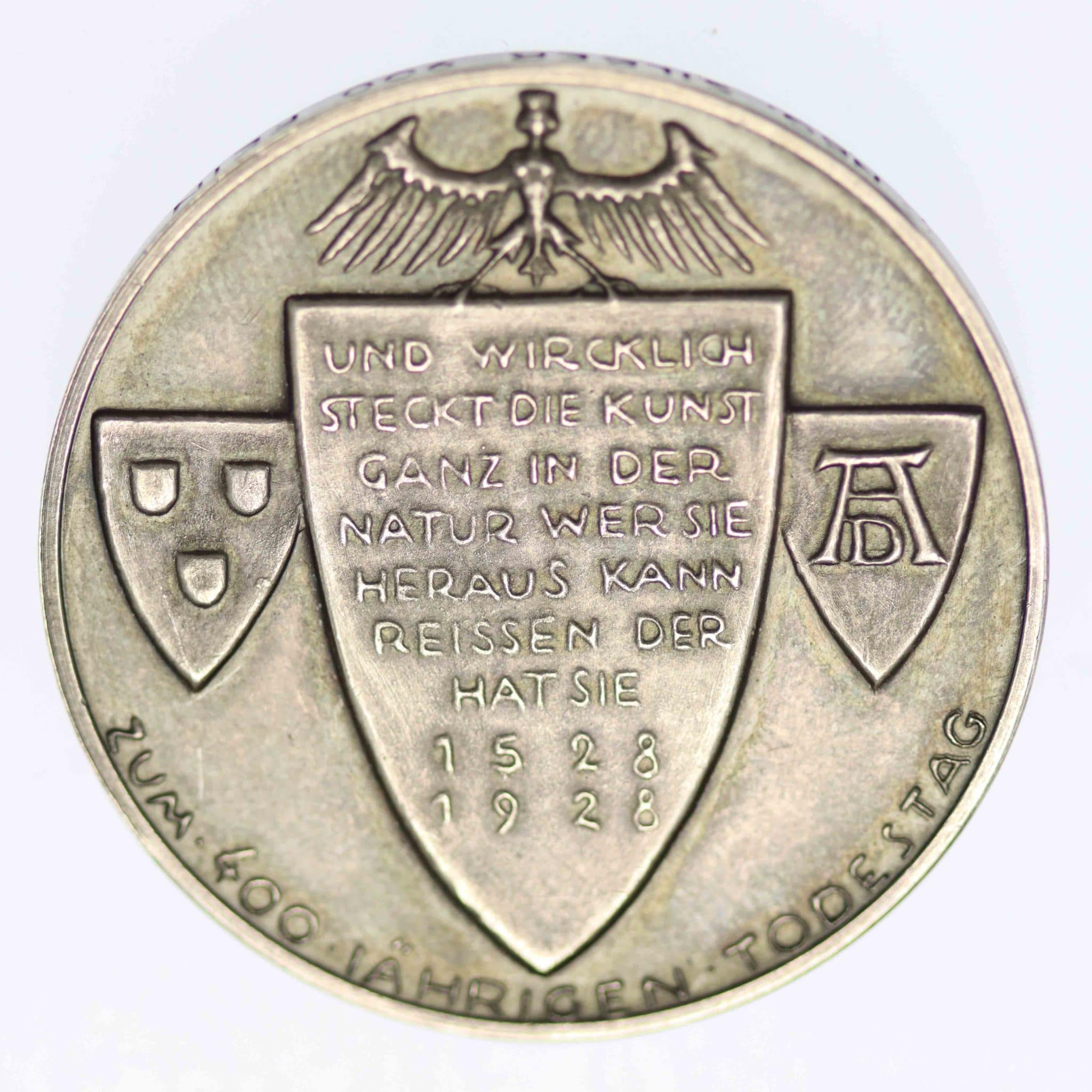 Weimarer Republik Silbermedaille 1928