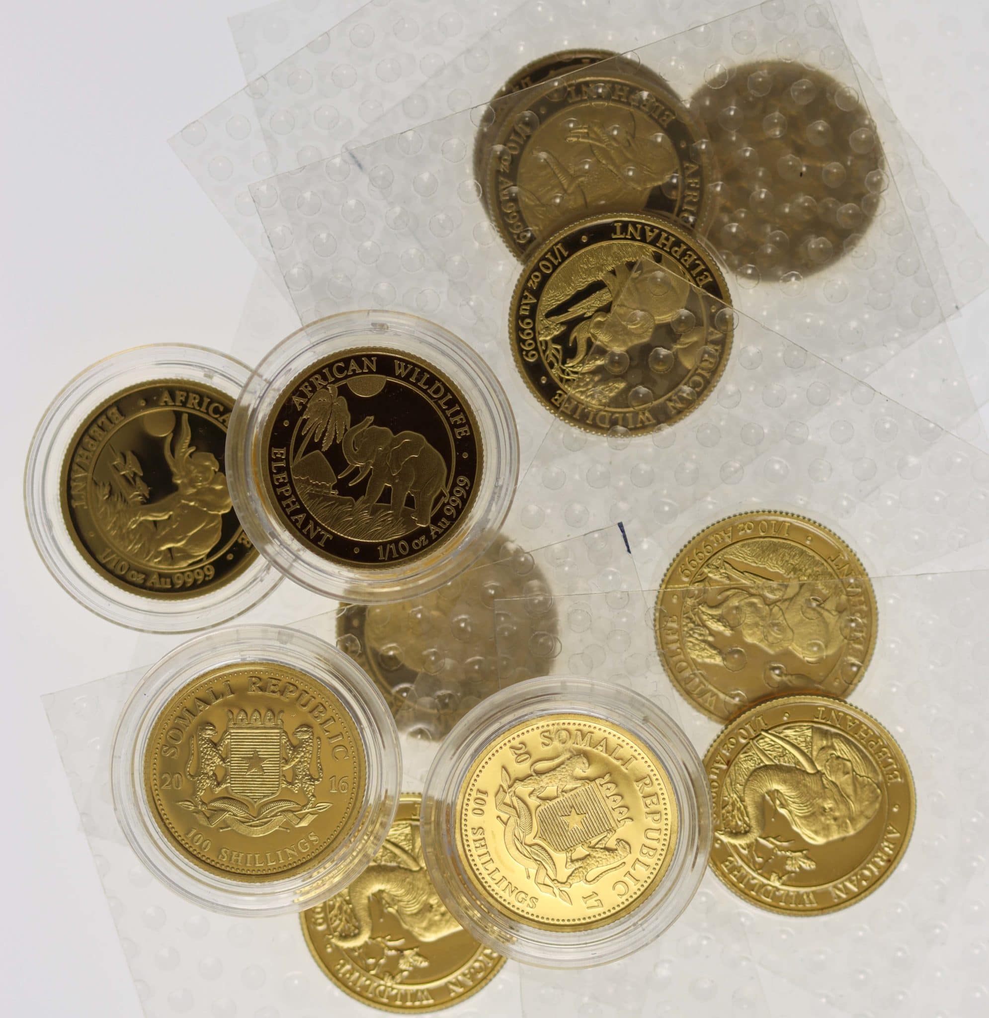 Somalia African Wildlife Lot 12x 1/10 OZ Elephant