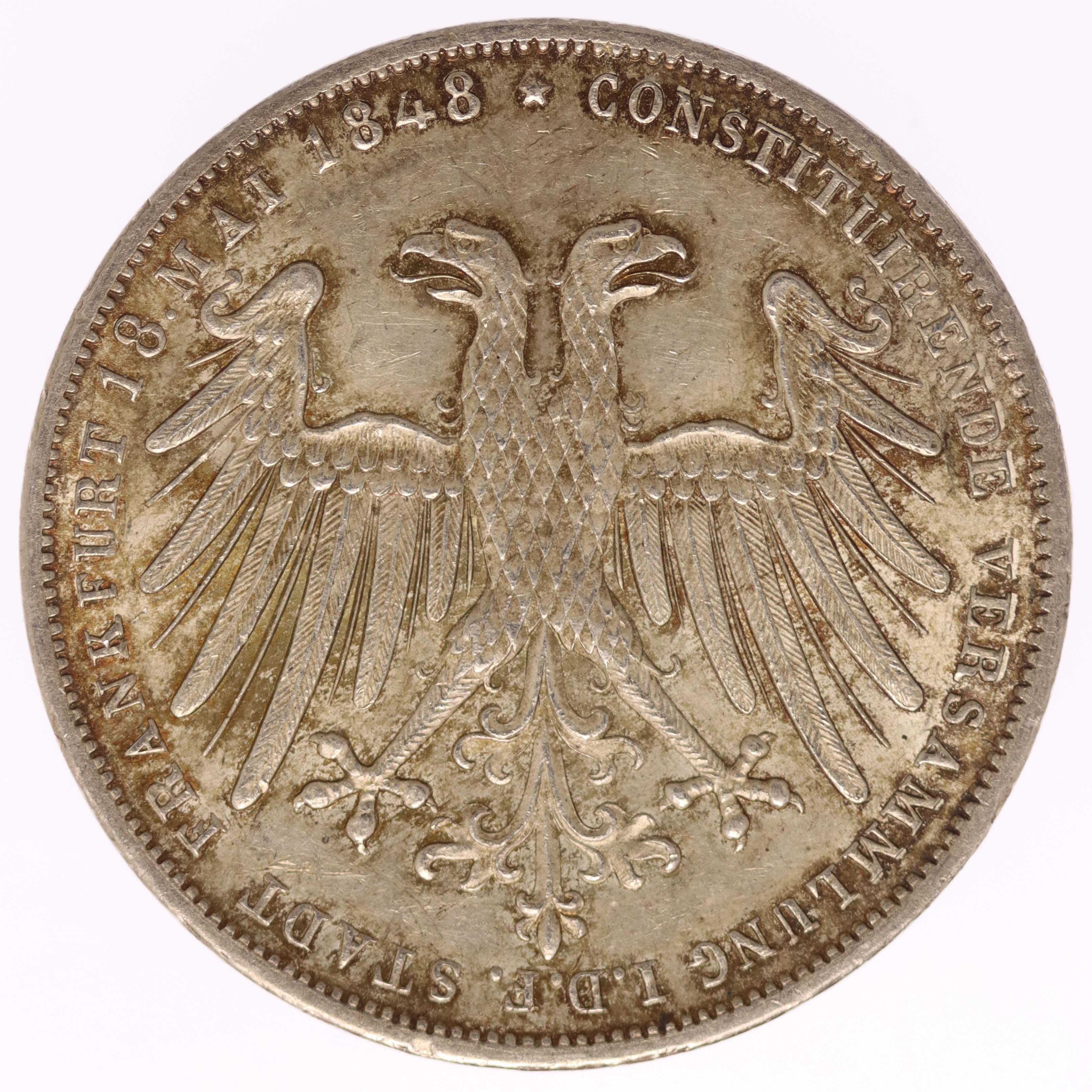 Frankfurt Stadt Doppelgulden 1848
