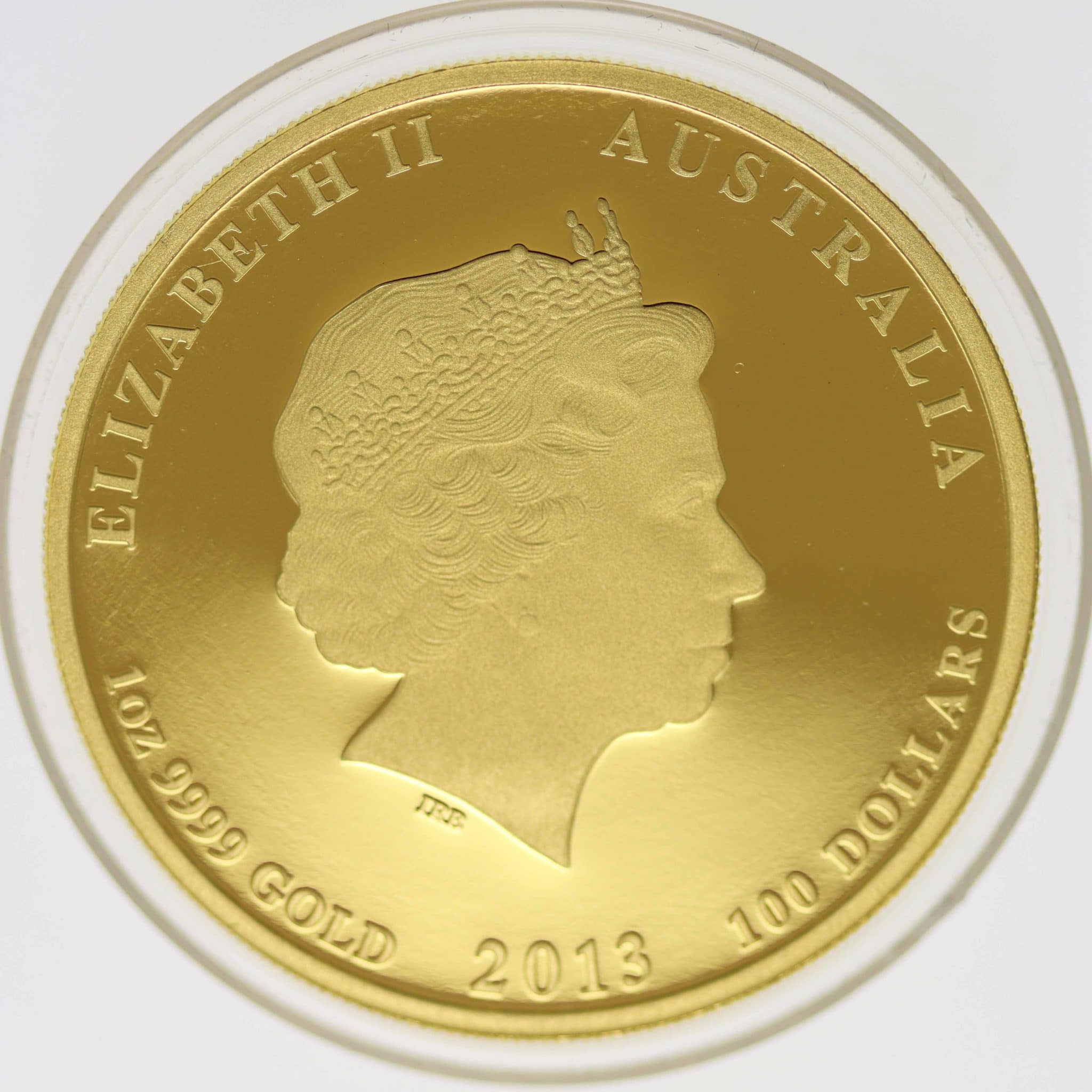 Australien Elisabeth II. 100 Dollars 2013 Lunar II Year of the Snake coloriert