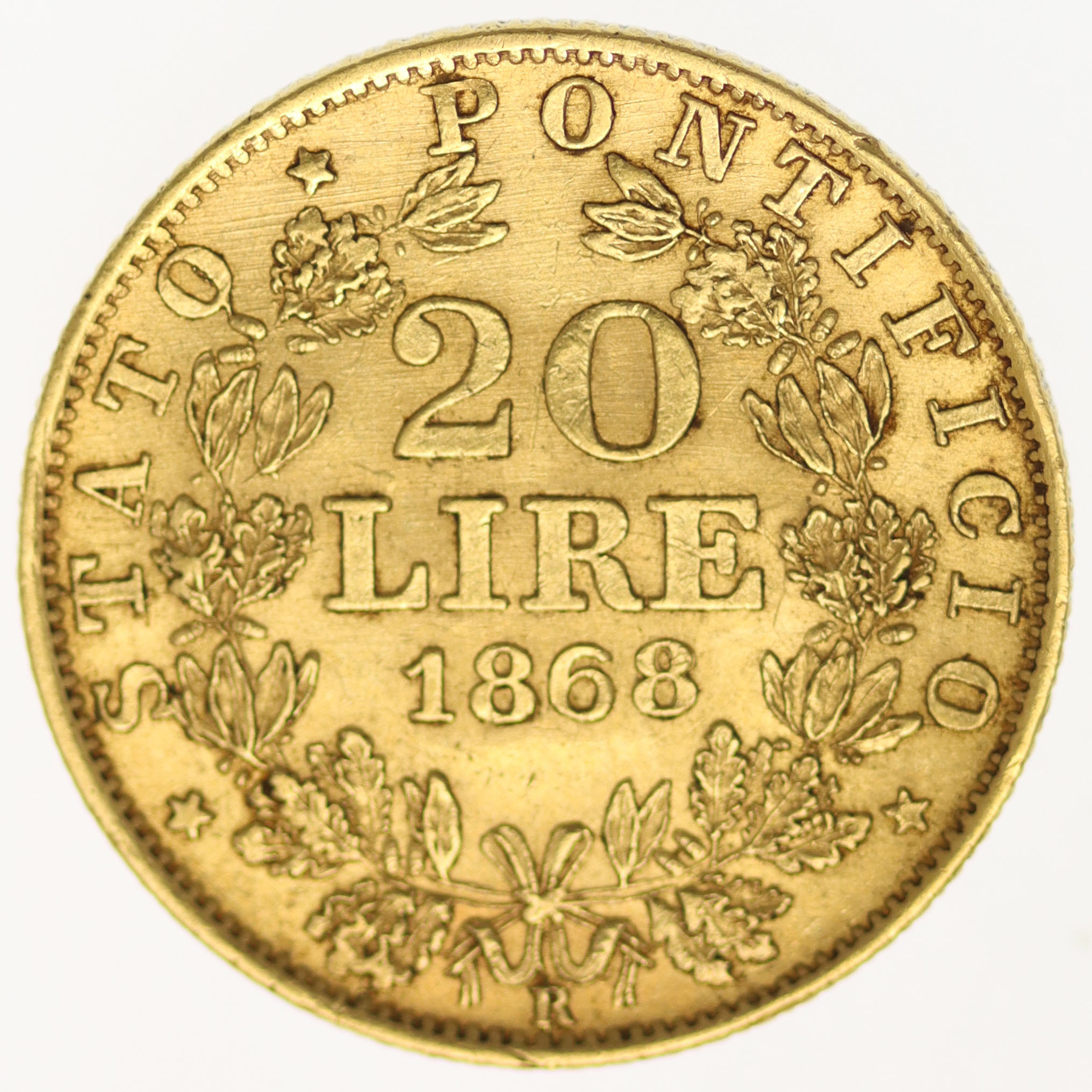 Vatikan Pius IX. 20 Lire 1868 R
