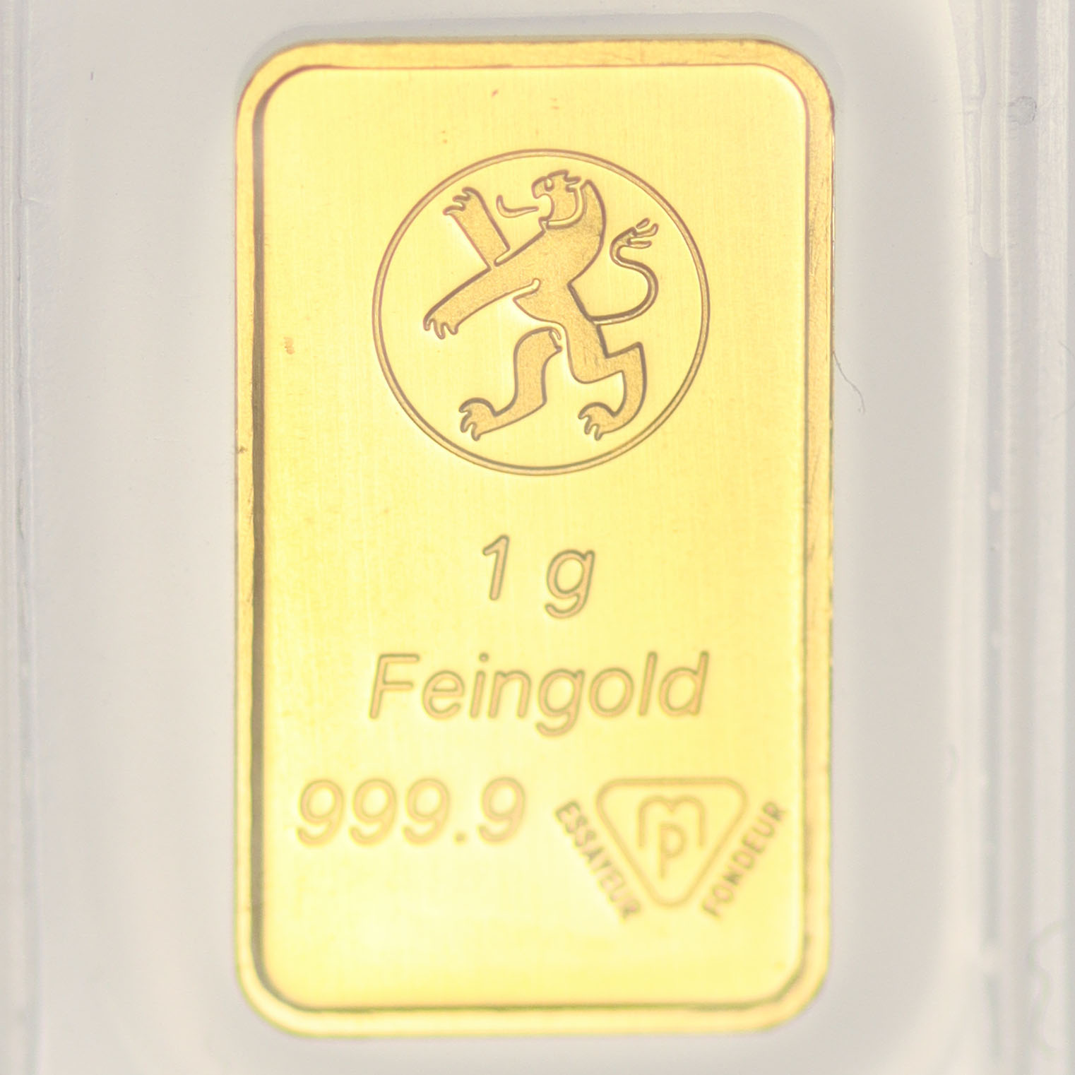 Goldbarren 1 Gramm MP für Bank Leu