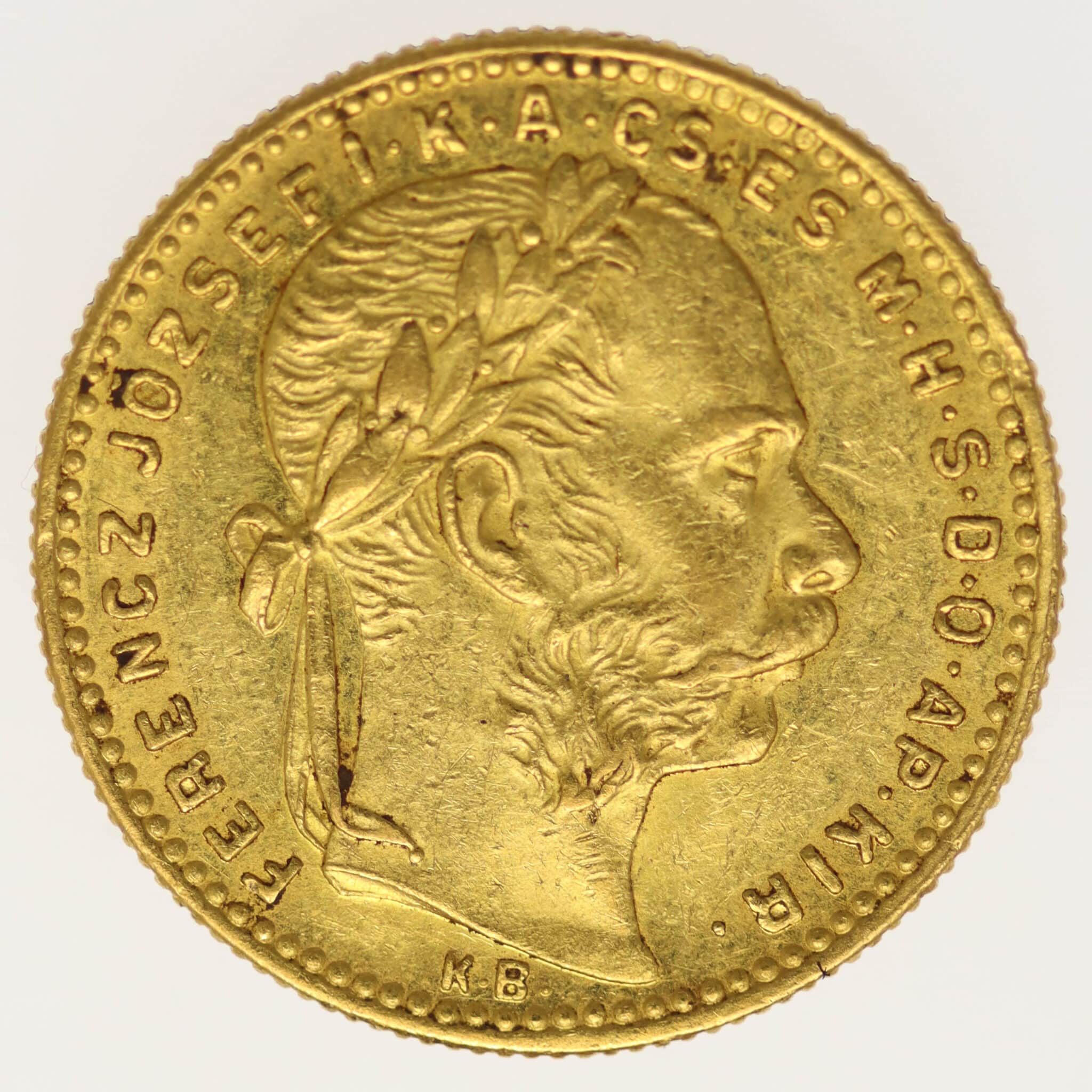 Österreich Kaiserreich Franz Joseph I. 8 Forint 1889 KB