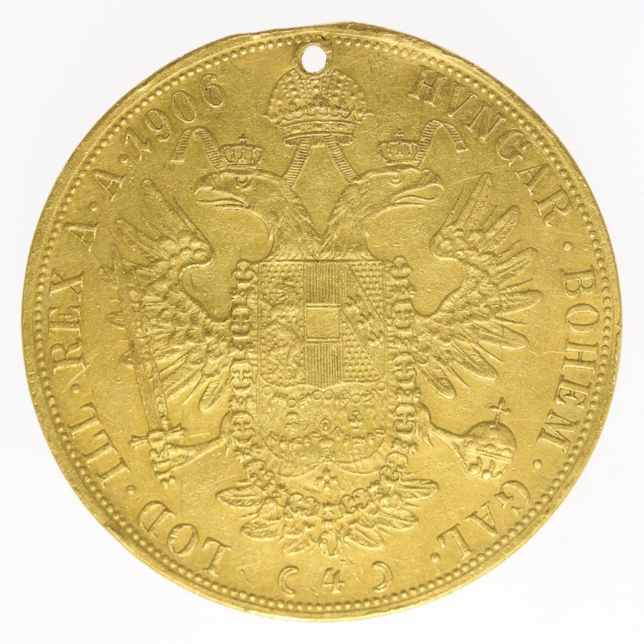 Österreich Kaiserreich Franz Joseph I. 4 Dukaten 1906