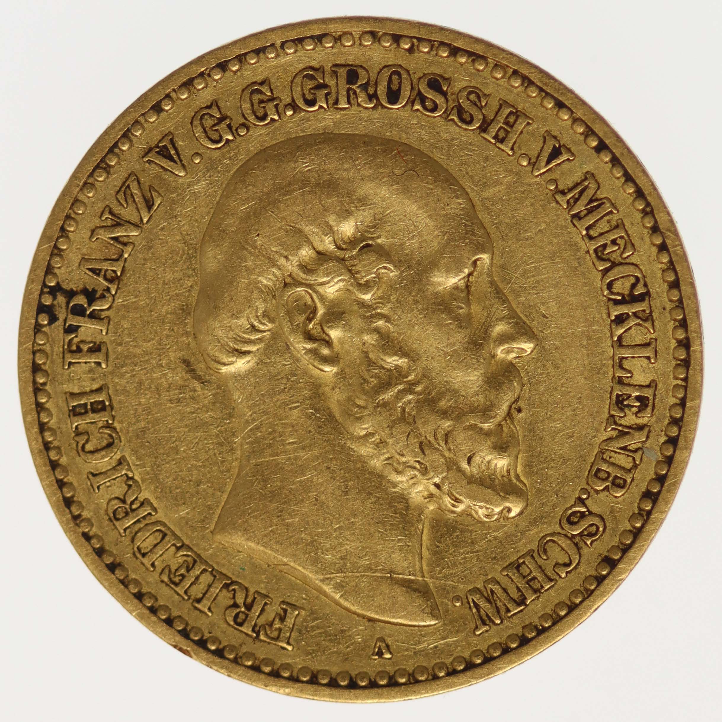 Mecklenburg Schwerin Friedrich Franz II. 10 Mark 1878 A