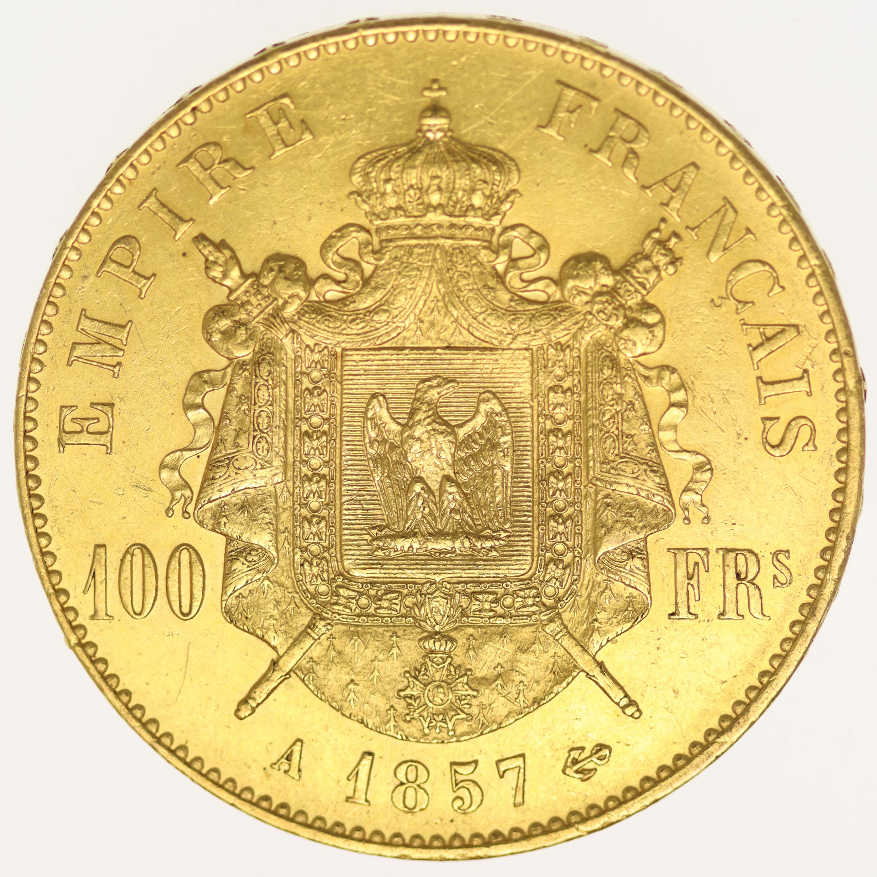 Frankreich Napoleon III. 100 Francs 1857 A