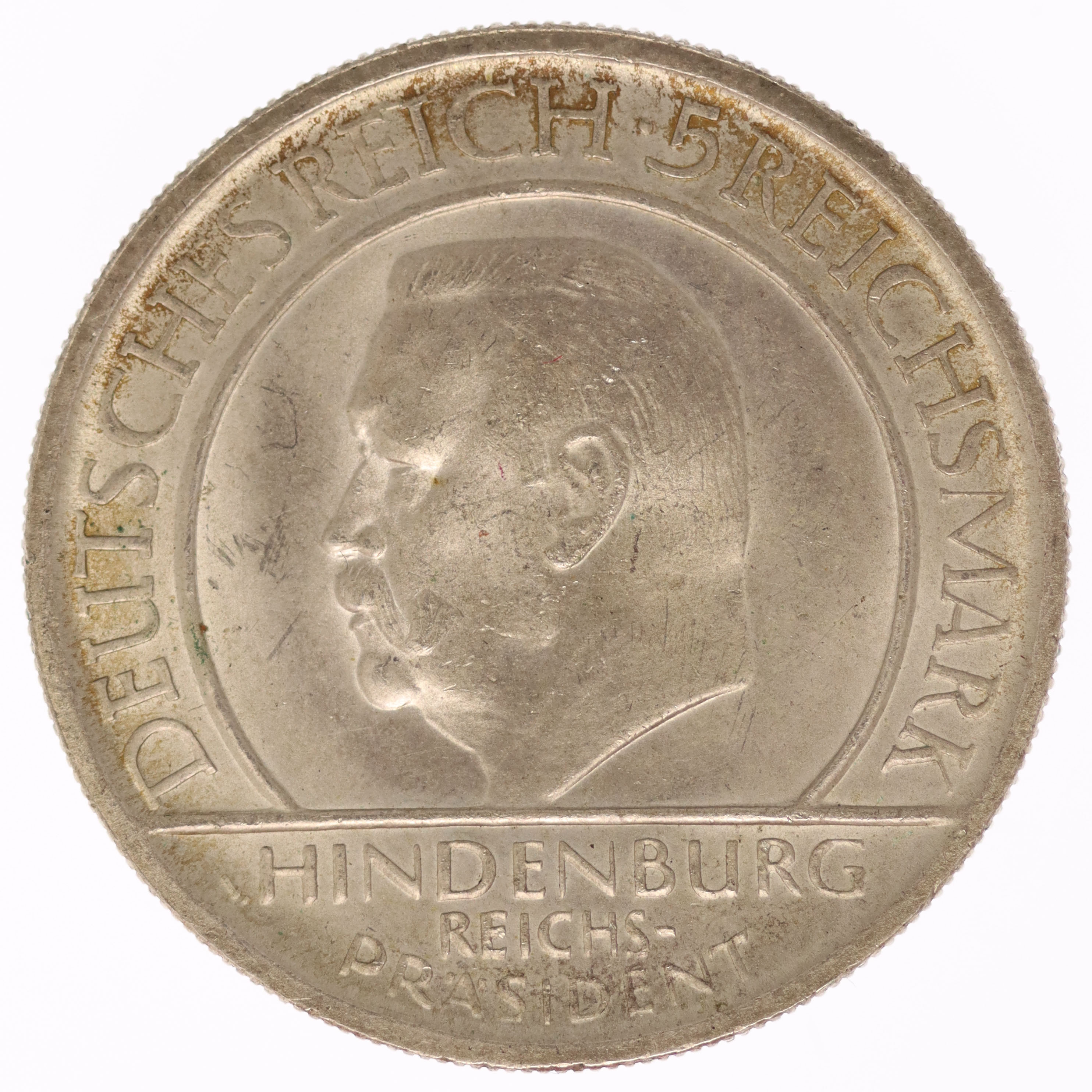 Weimarer Republik 5 Reichsmark 1929 D Schwurhand