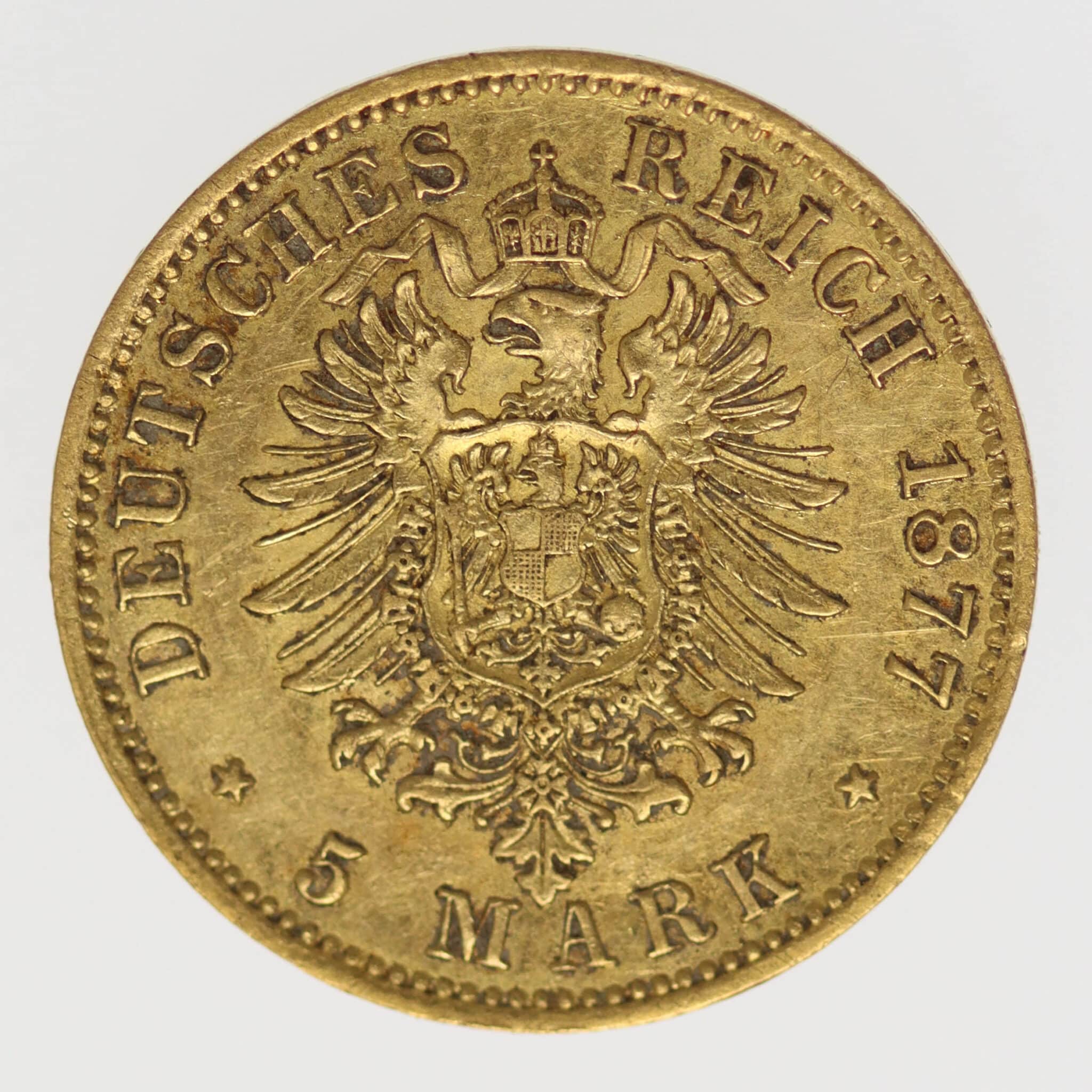 Hessen Ludwig III. 5 Mark 1877
