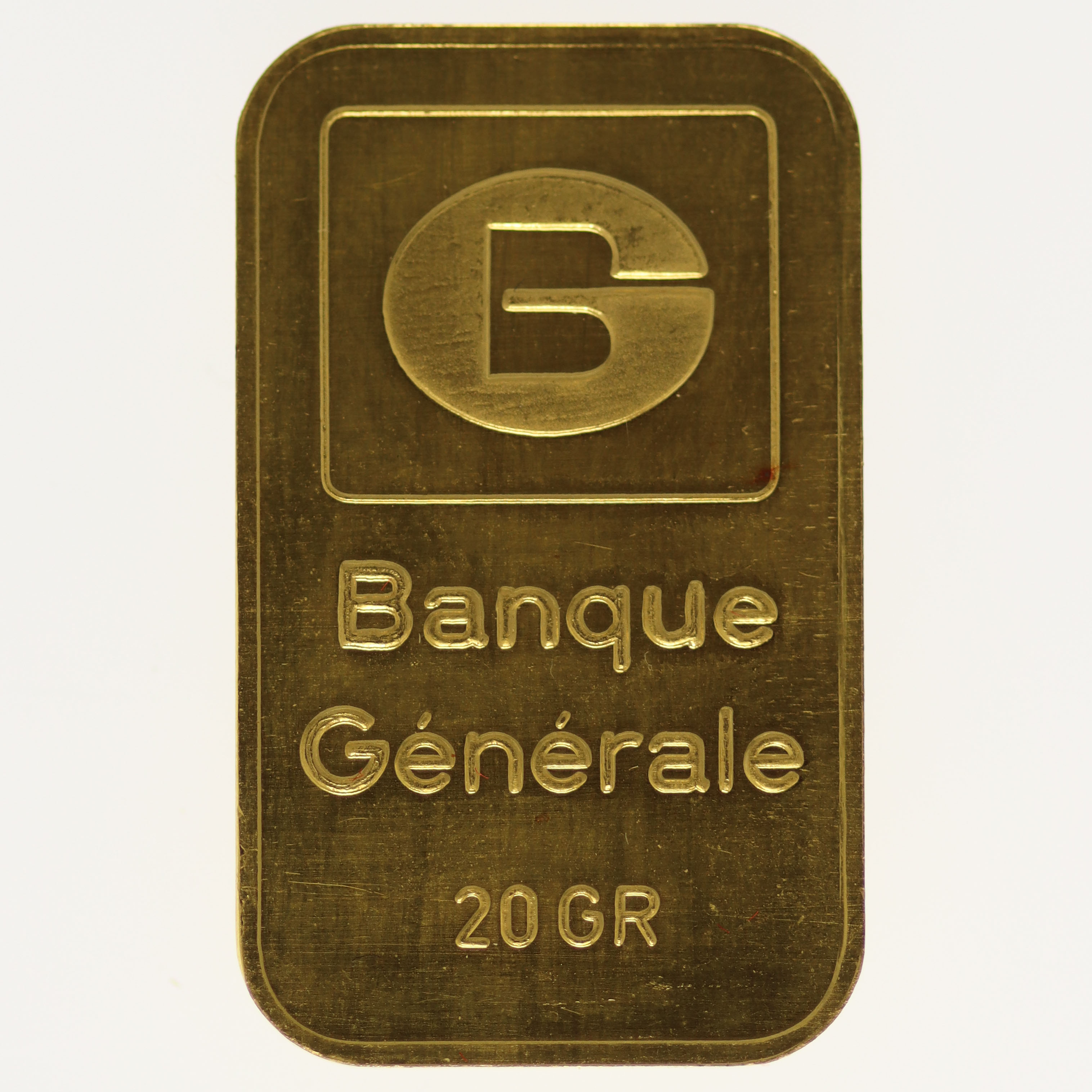 Goldbarren 20 Gramm Johnson Matthey & Pauwels für Banque Générale du Luxembourg