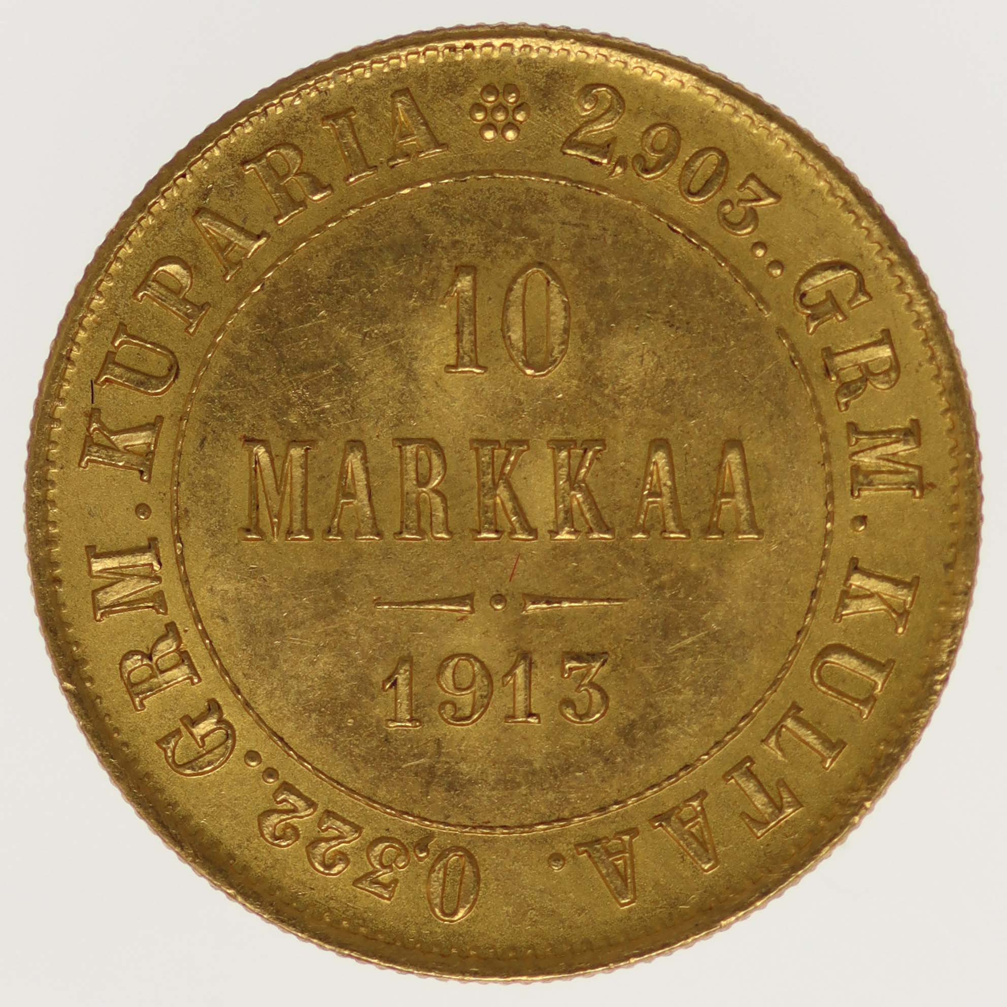 Finnland Nikolaus II. 10 Markkaa 1913