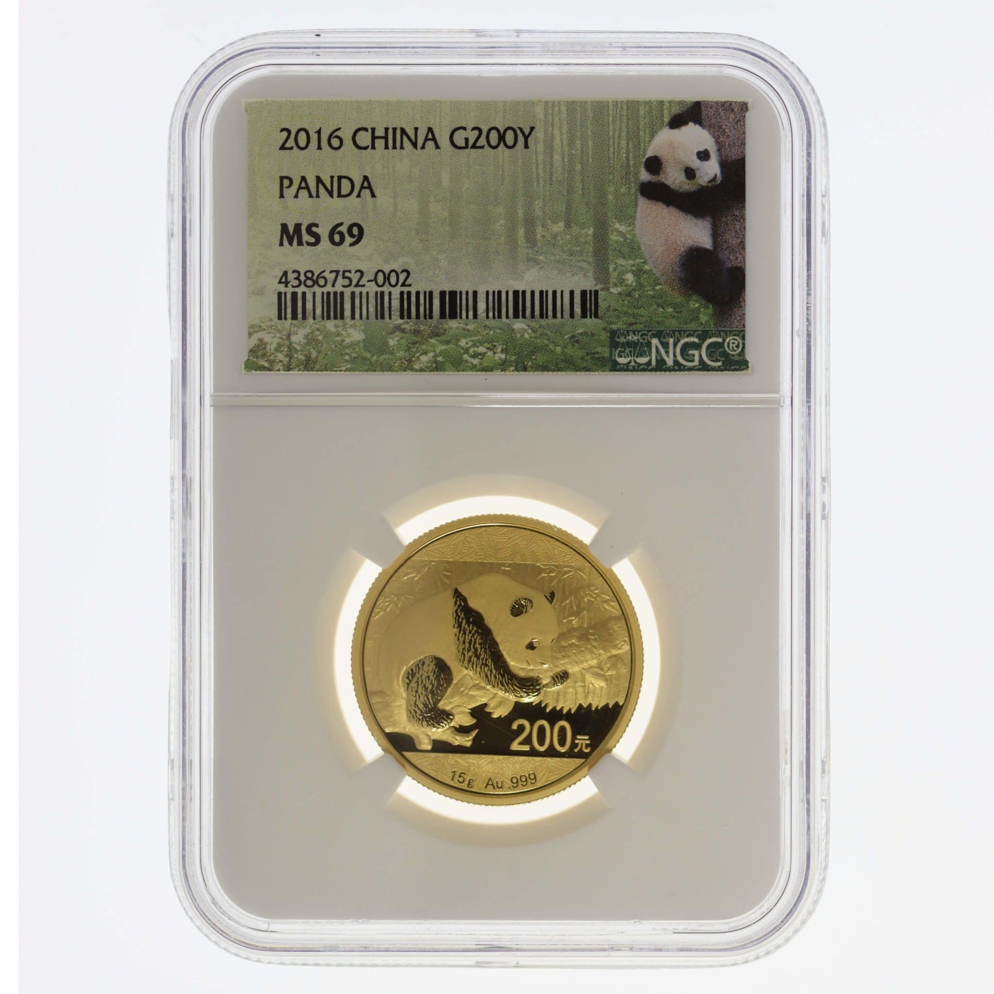 China Panda 200 Yuan 2016 15g