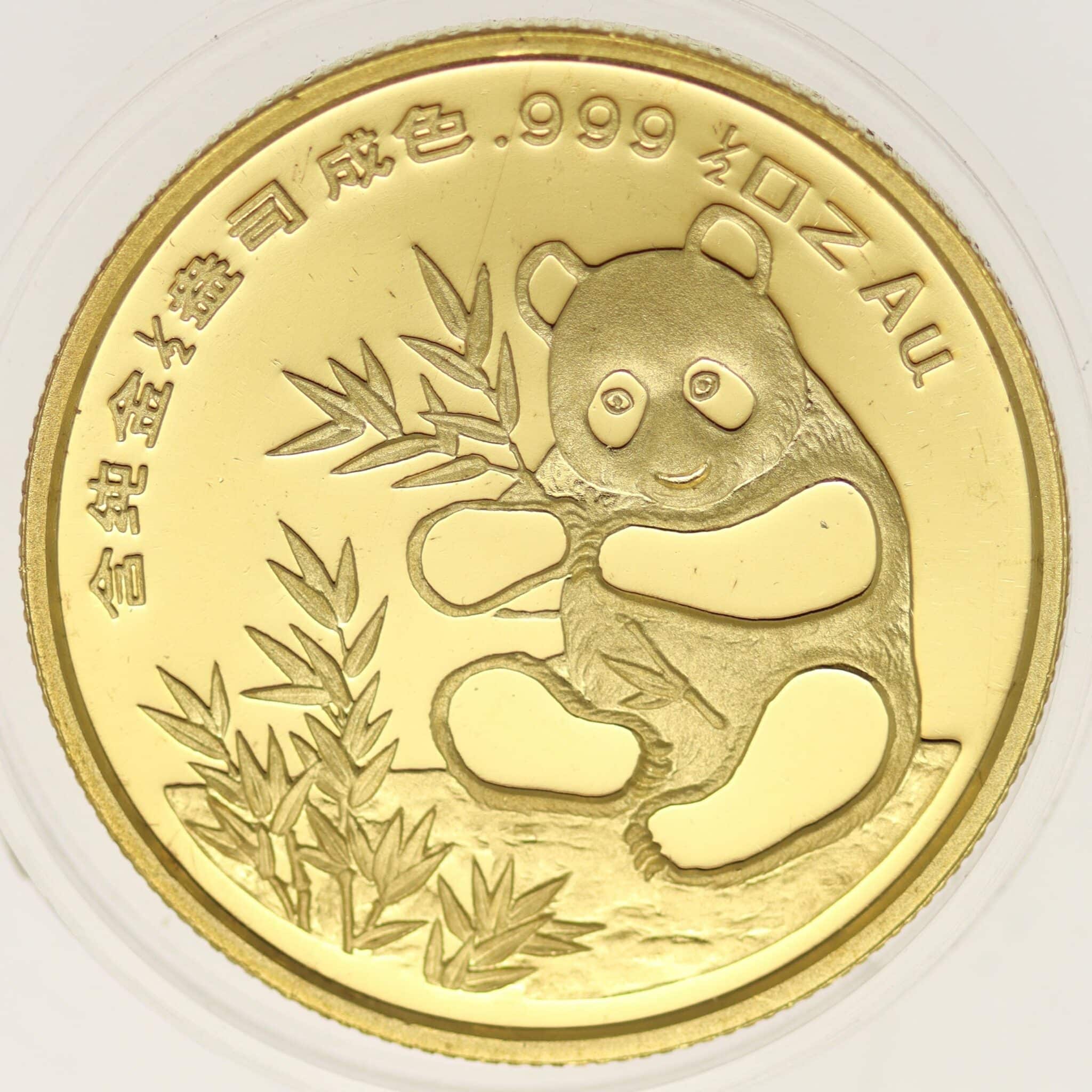 China Panda Goldmedaille 1/2 Unze 1993 Munich International Coin Show