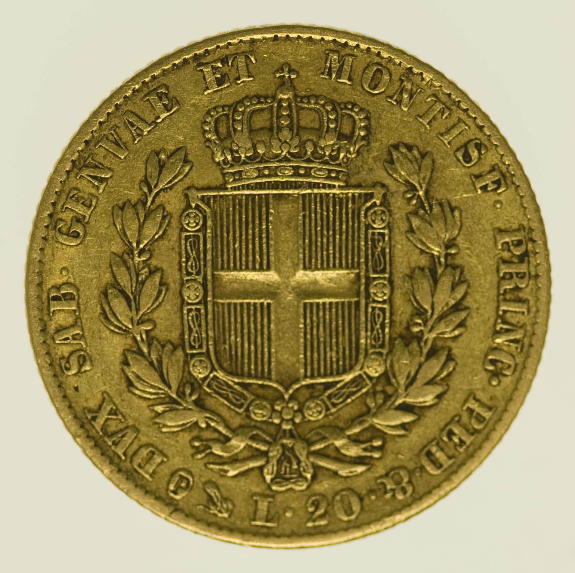 Italien Sardinien Karl Albert 20 Lire 1836