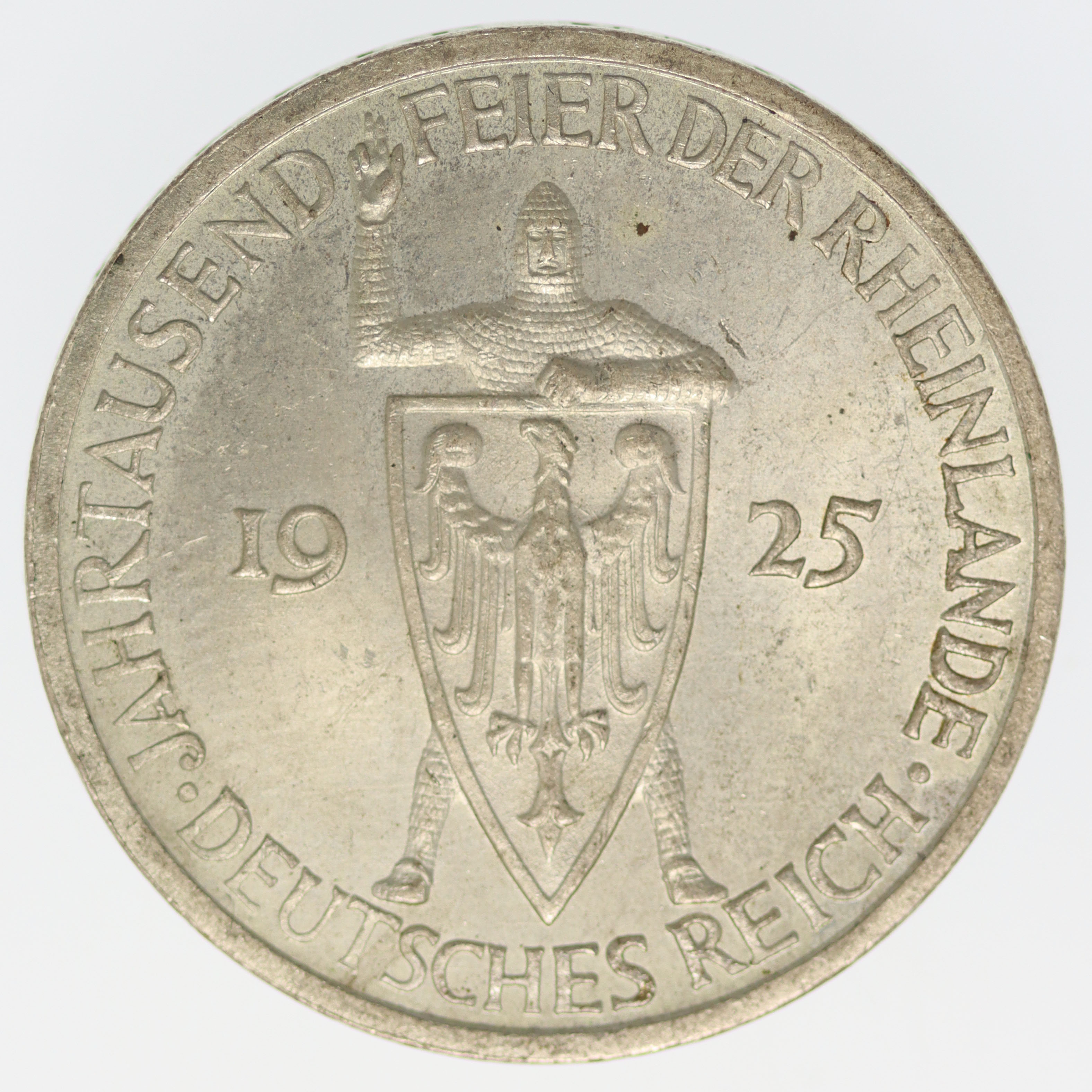 Weimarer Republik 3 Reichsmark 1925 E Rheinlande