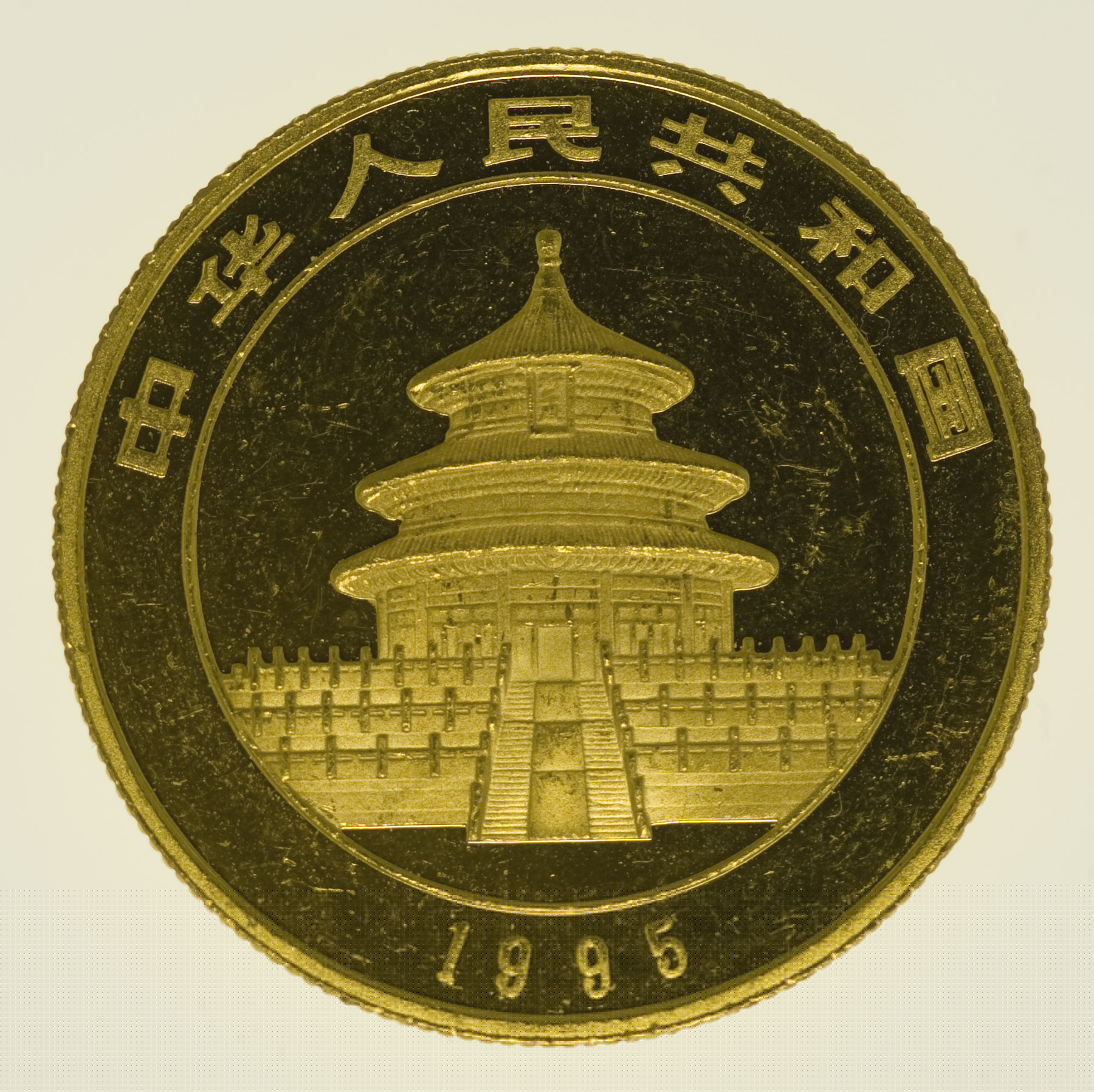 China Panda 50 Yuan 1995 1/2 Unze
