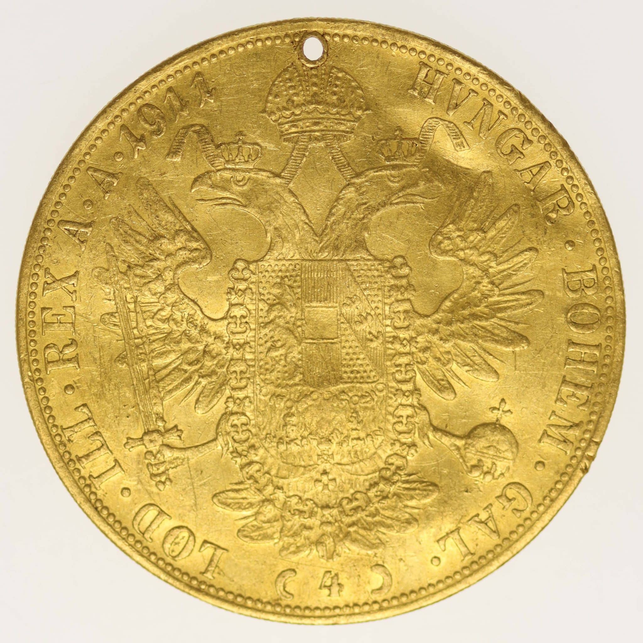 Österreich Kaiserreich Franz Joseph I. 4 Dukaten 1911