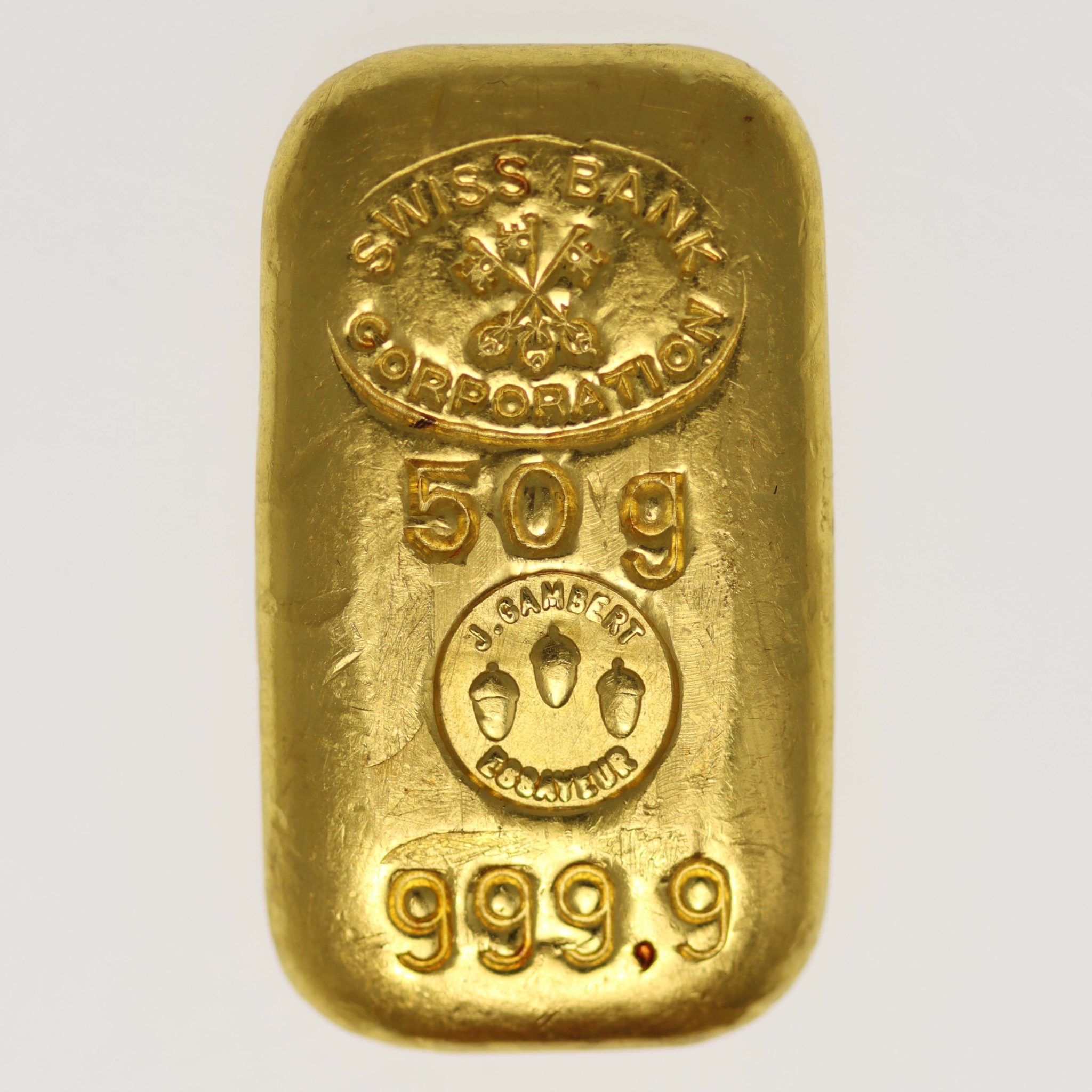 Goldbarren 50 Gramm Swiss Bank Corporation