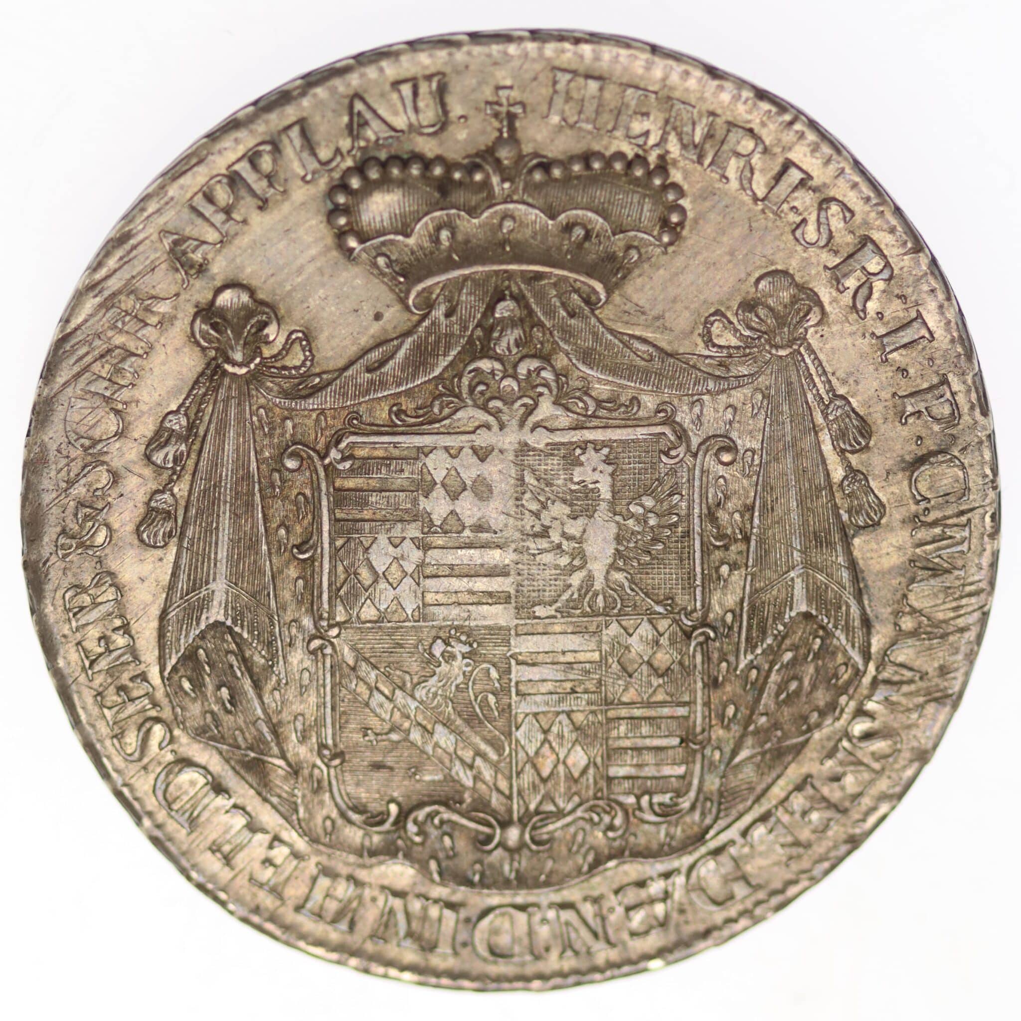 Mansfeld Bornstedt Heinrich Fürst von Fondi Reichstaler 1774