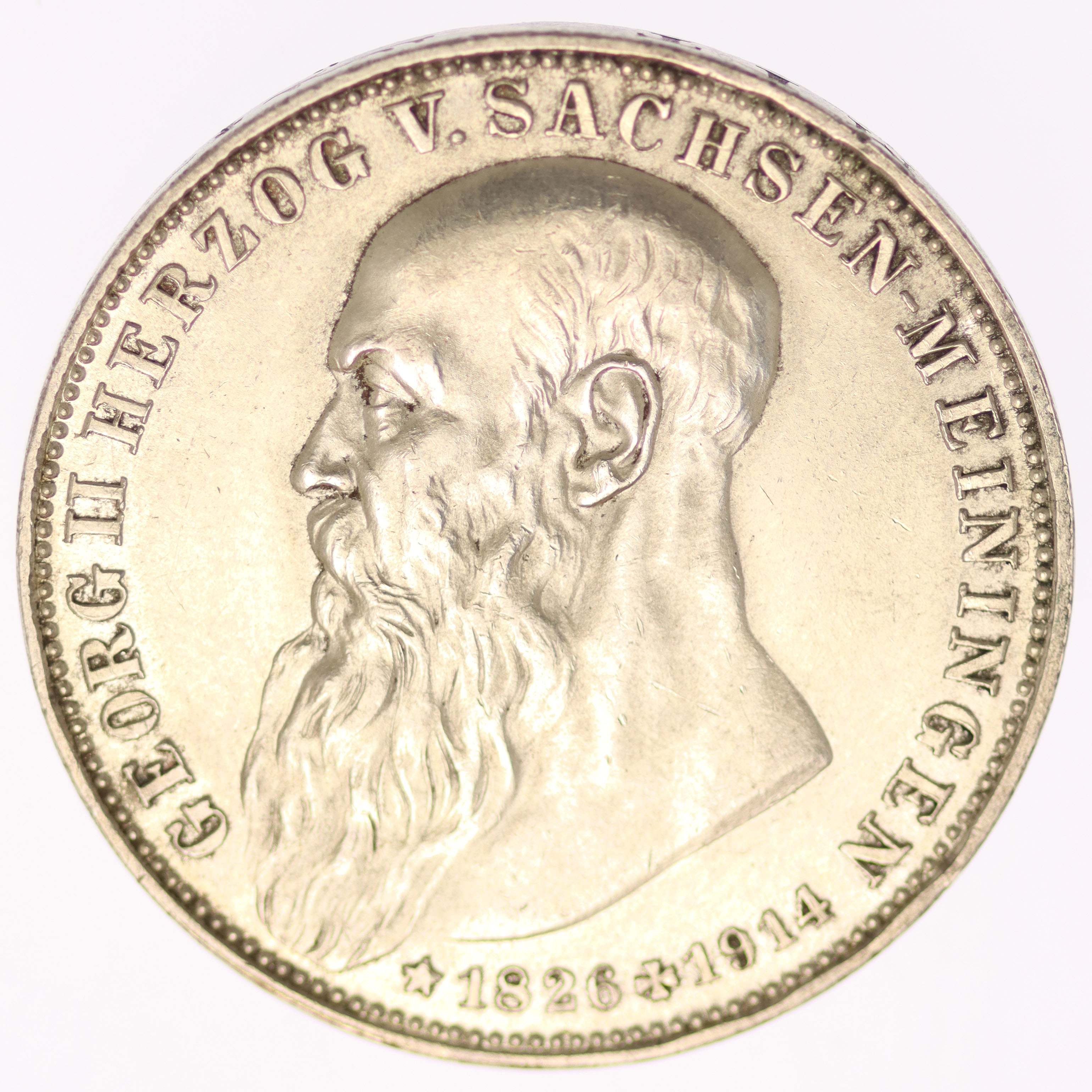 Sachsen Meiningen Georg II. 3 Mark 1915