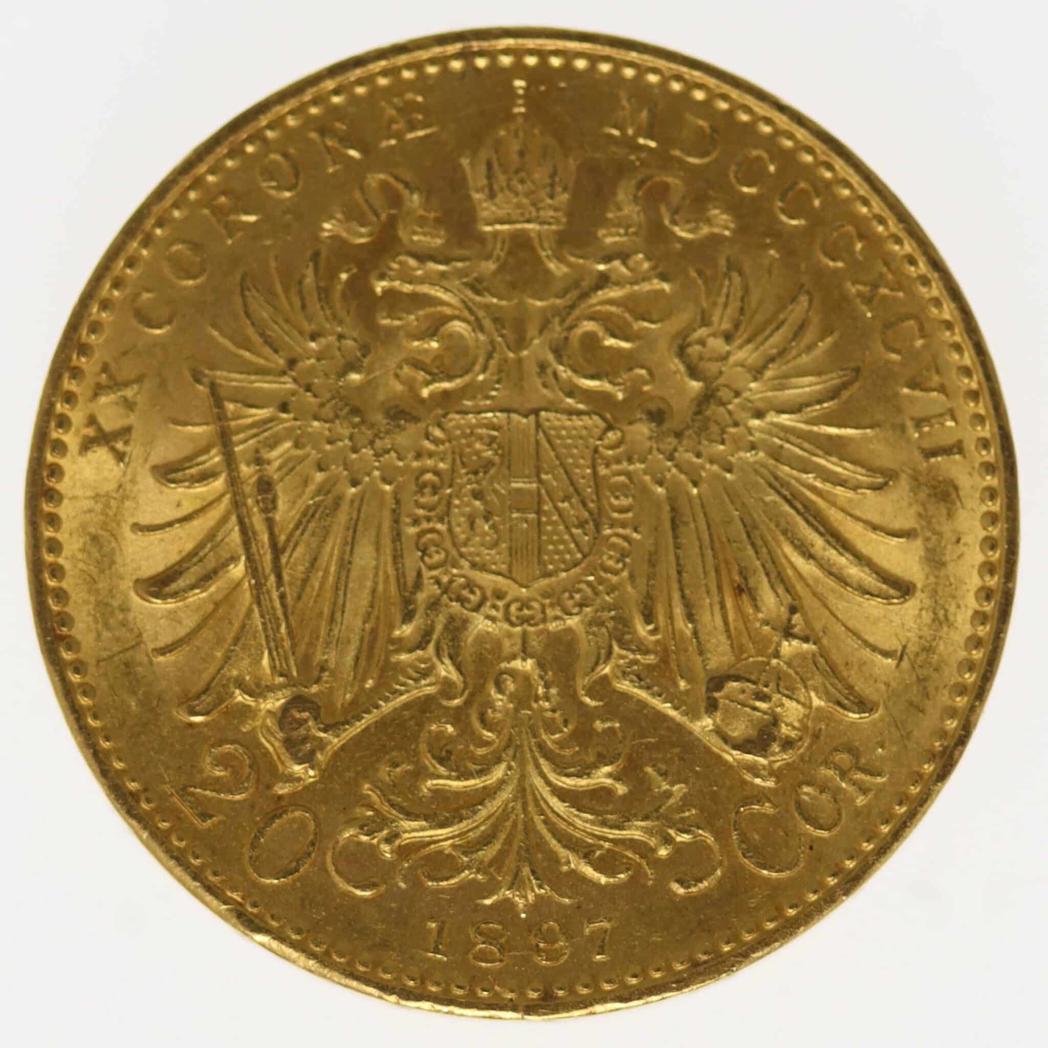 Österreich Kaiserreich Franz Joseph I. 20 Kronen 1897