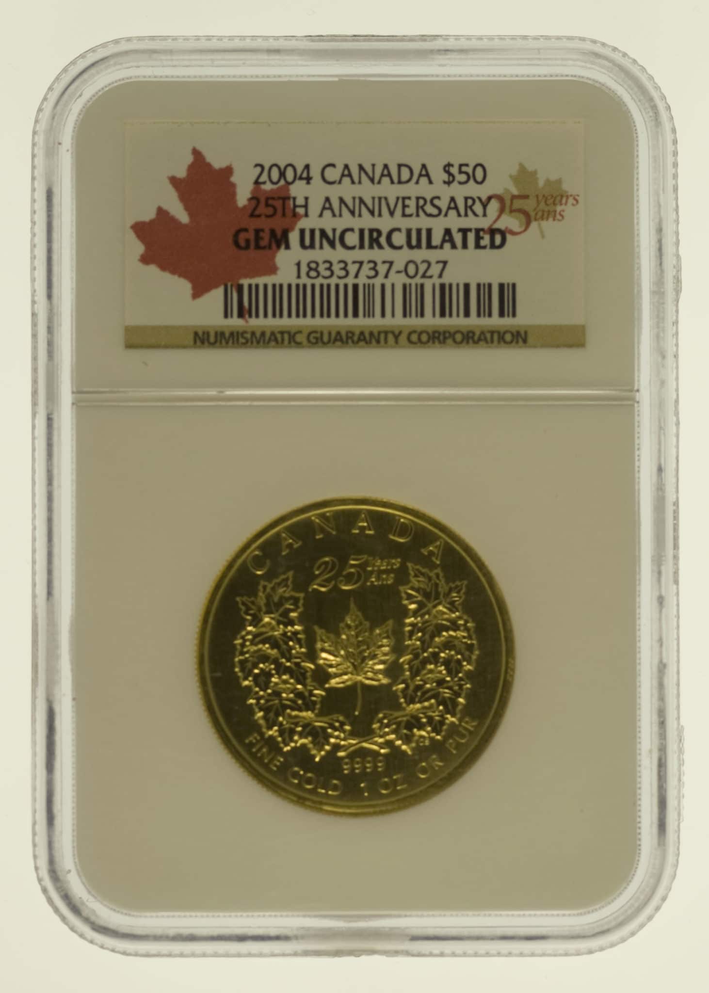 Kanada Elisabeth II. 50 Dollars 2004 Maple Leaf