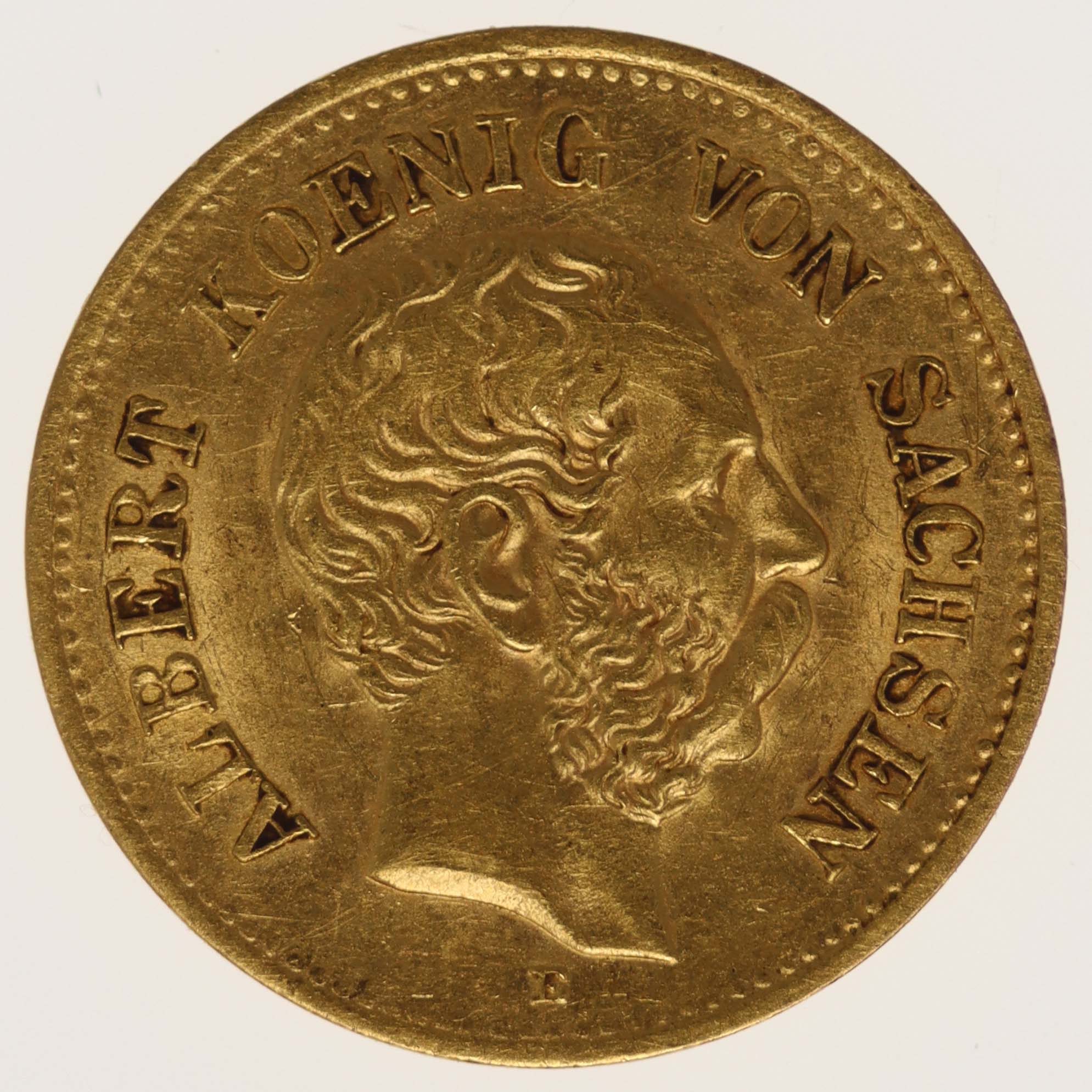 Sachsen Albert 5 Mark 1877 E