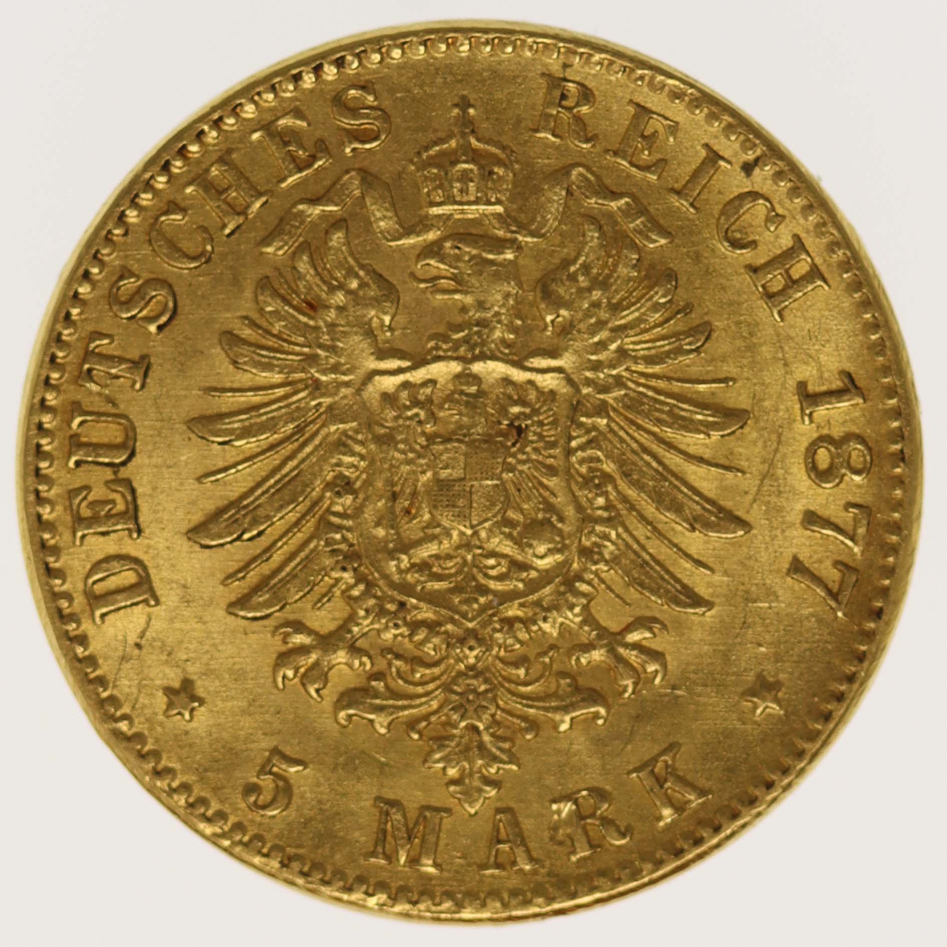 Baden Friedrich I. 5 Mark 1877 G