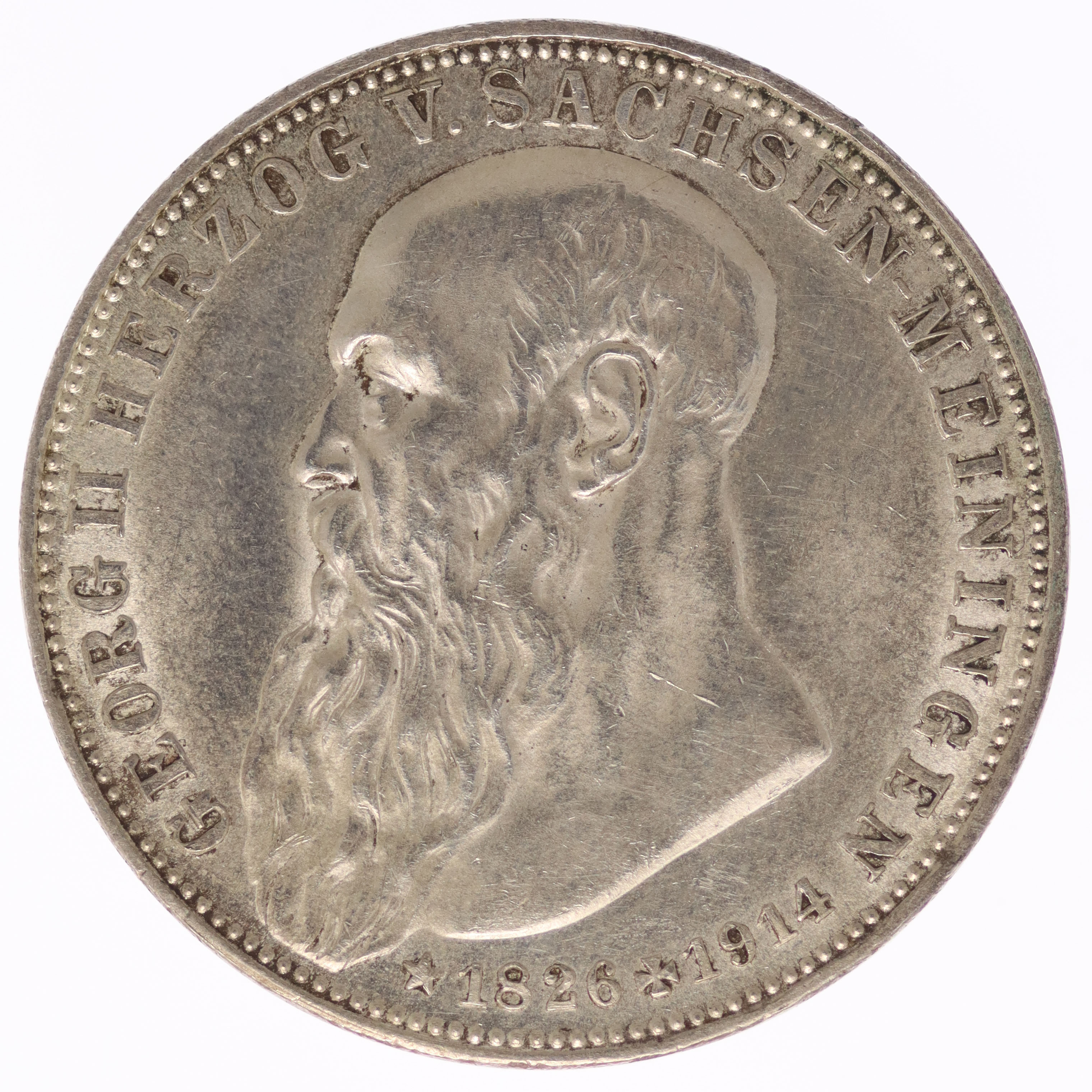 Sachsen Meiningen Georg II. 3 Mark 1915